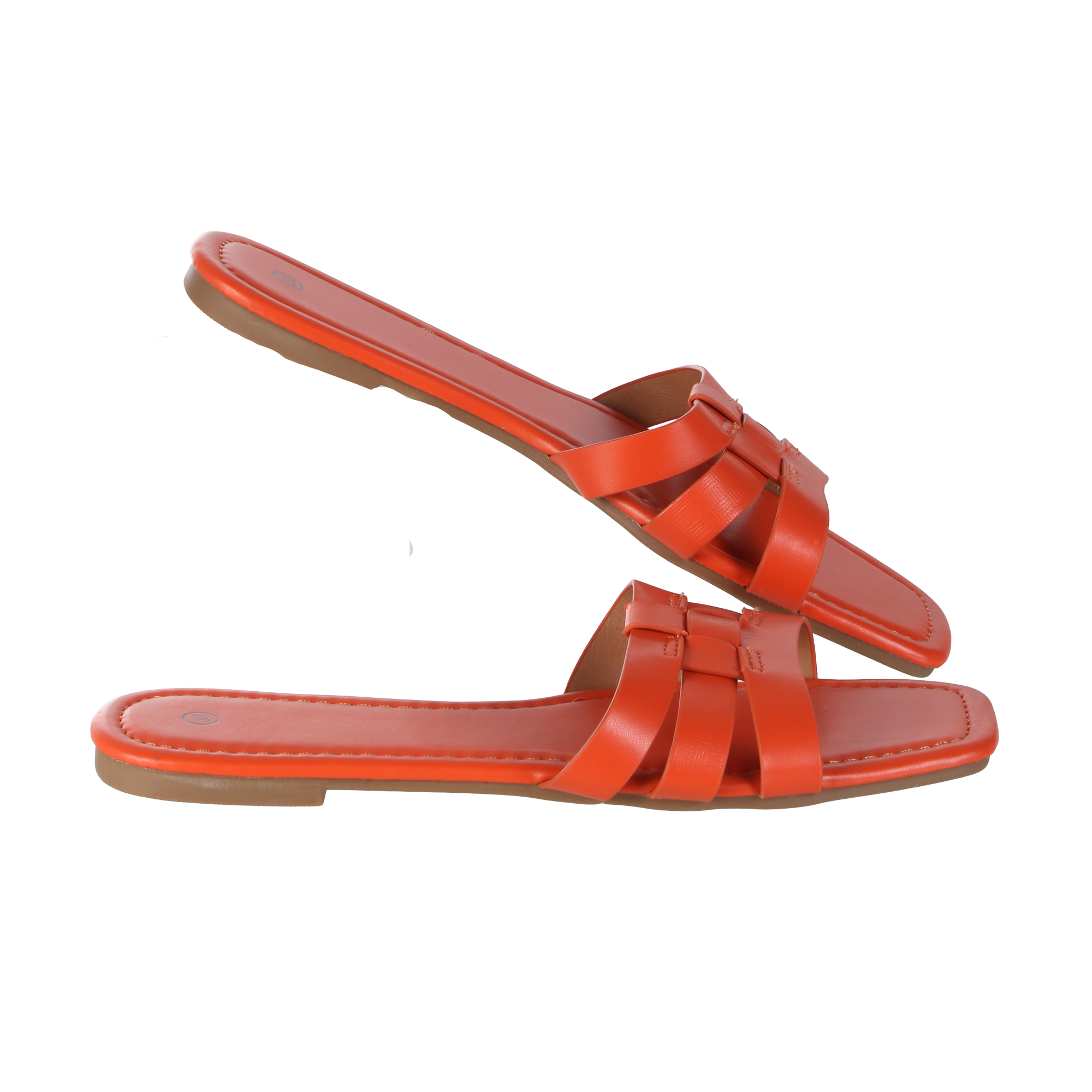 Mules plates  - Rouge
