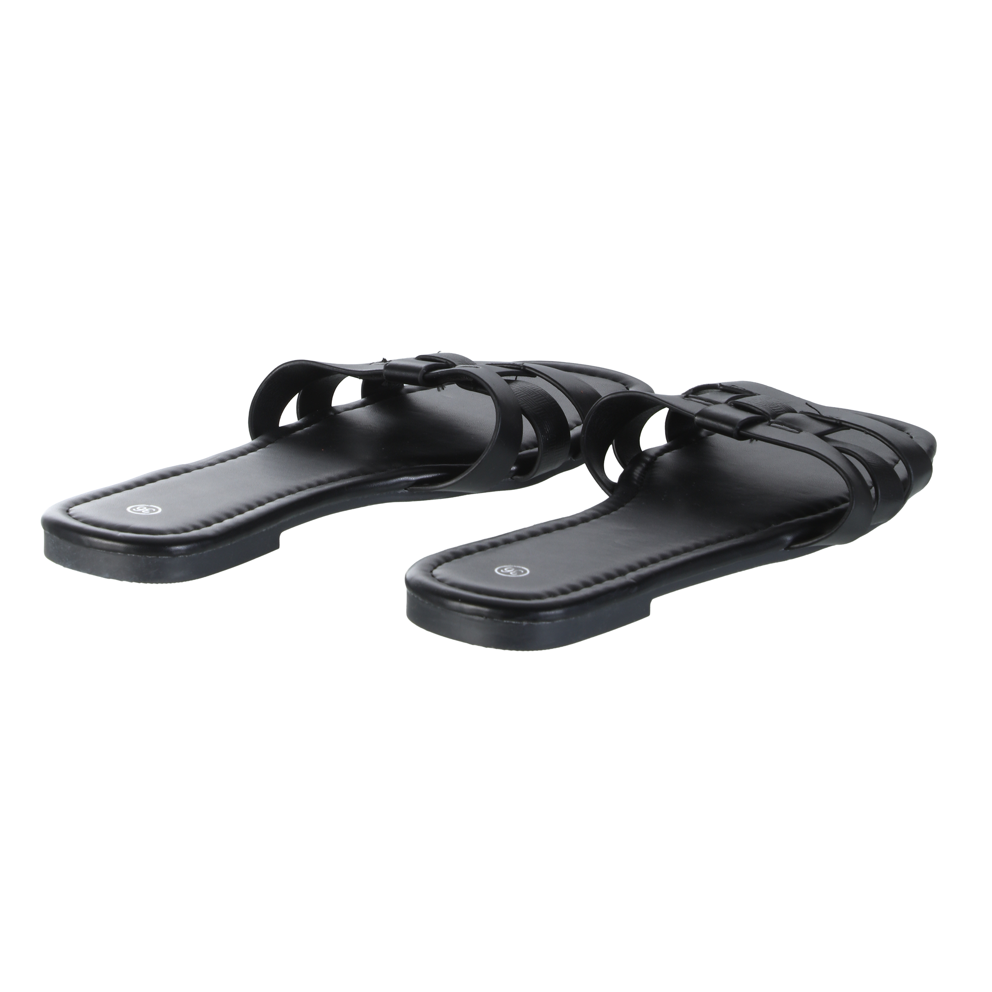 Mules plates  - Noir