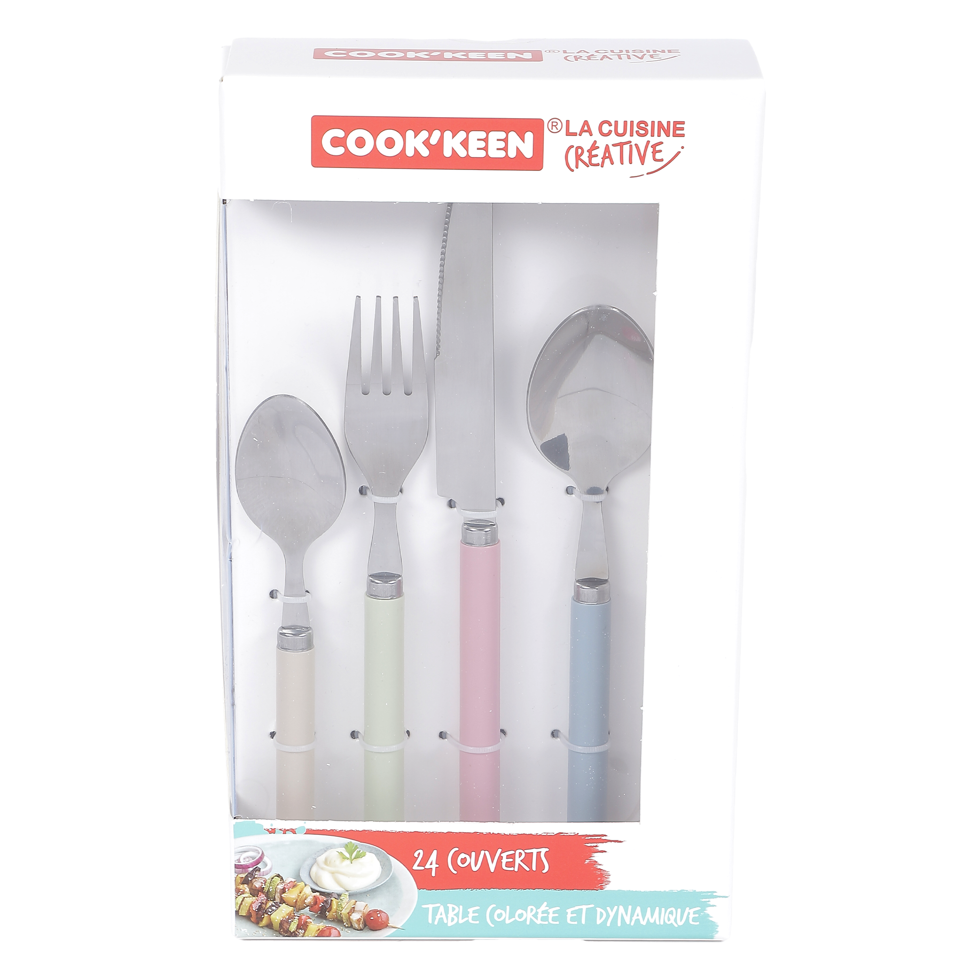 Ménagère 24 pcs Pastel