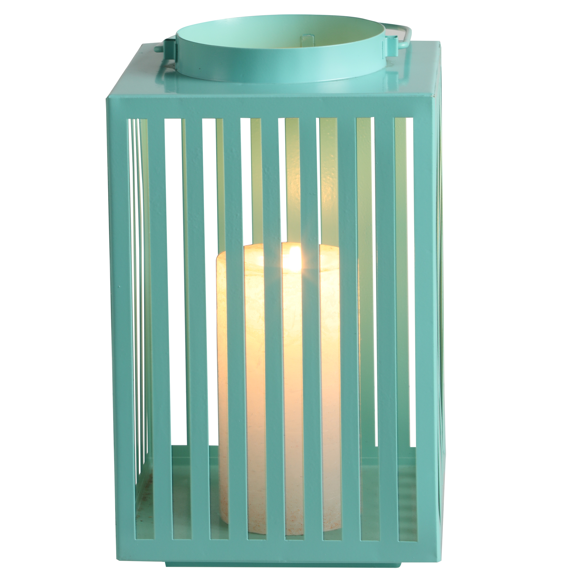 Lanterne solaire turquoise