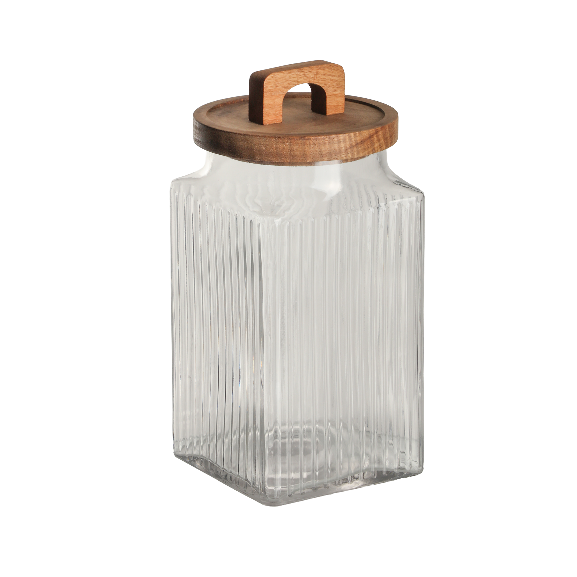 Bocal en verre couvercle acacia 1900ml