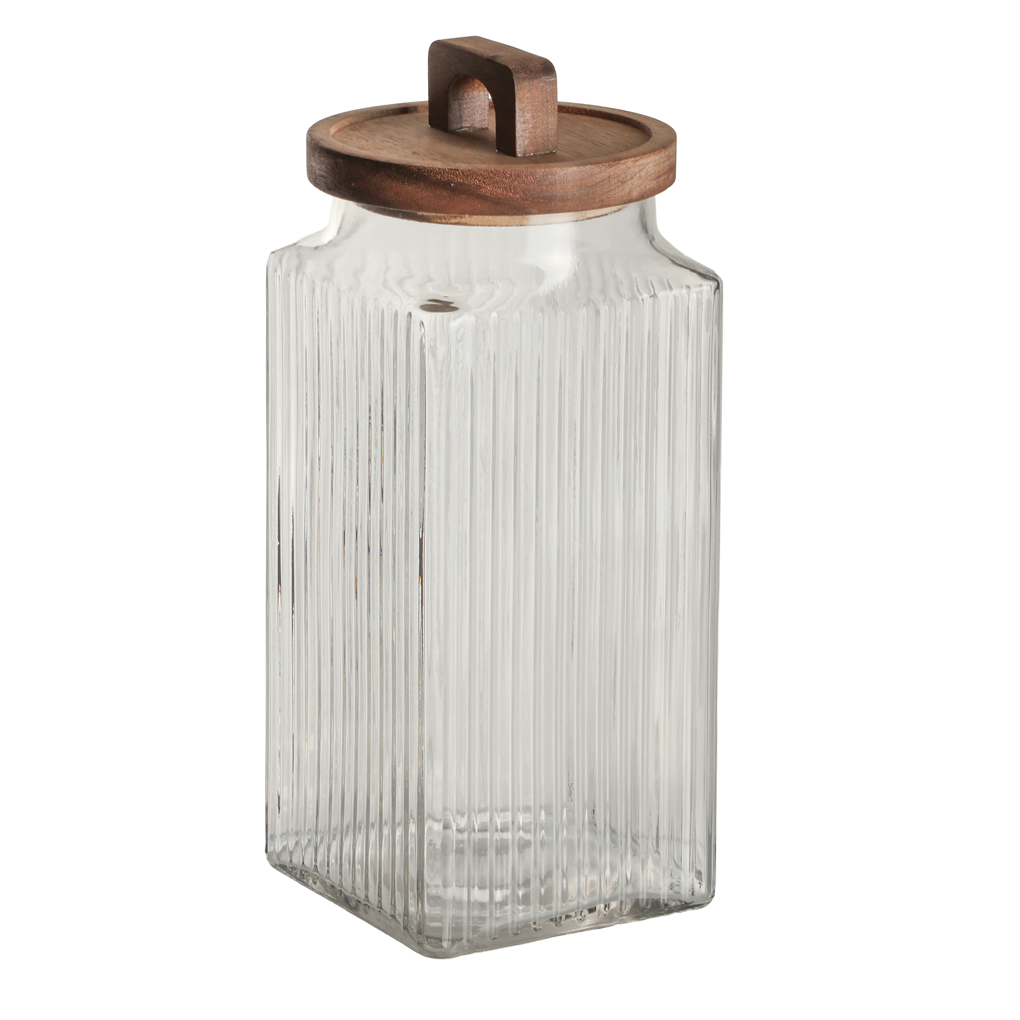 Bocal en verre couvercle acacia 2300ml