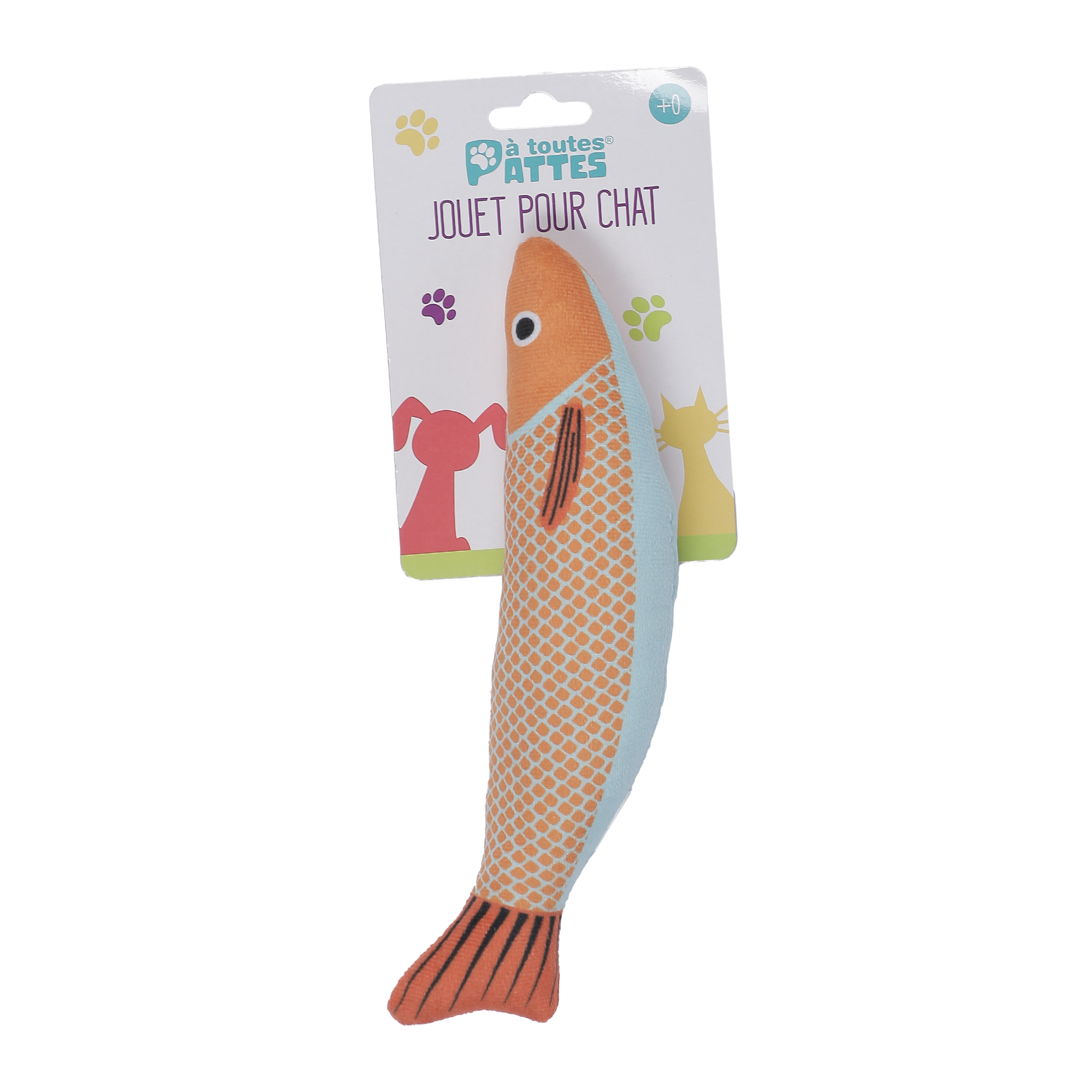 Jouet pour chat poisson/chat - Orange