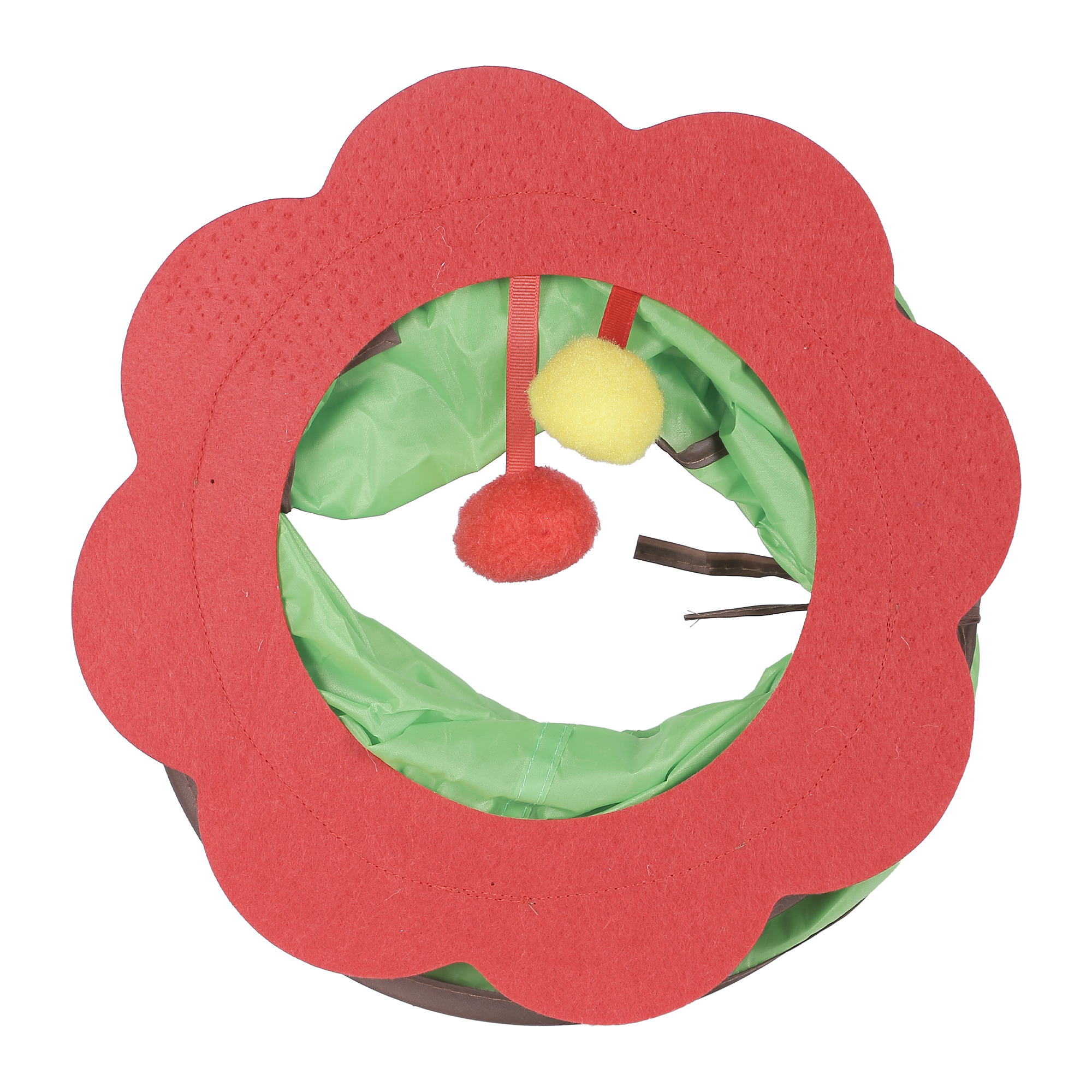 Tunnel pour chat forme fleur - Rouge