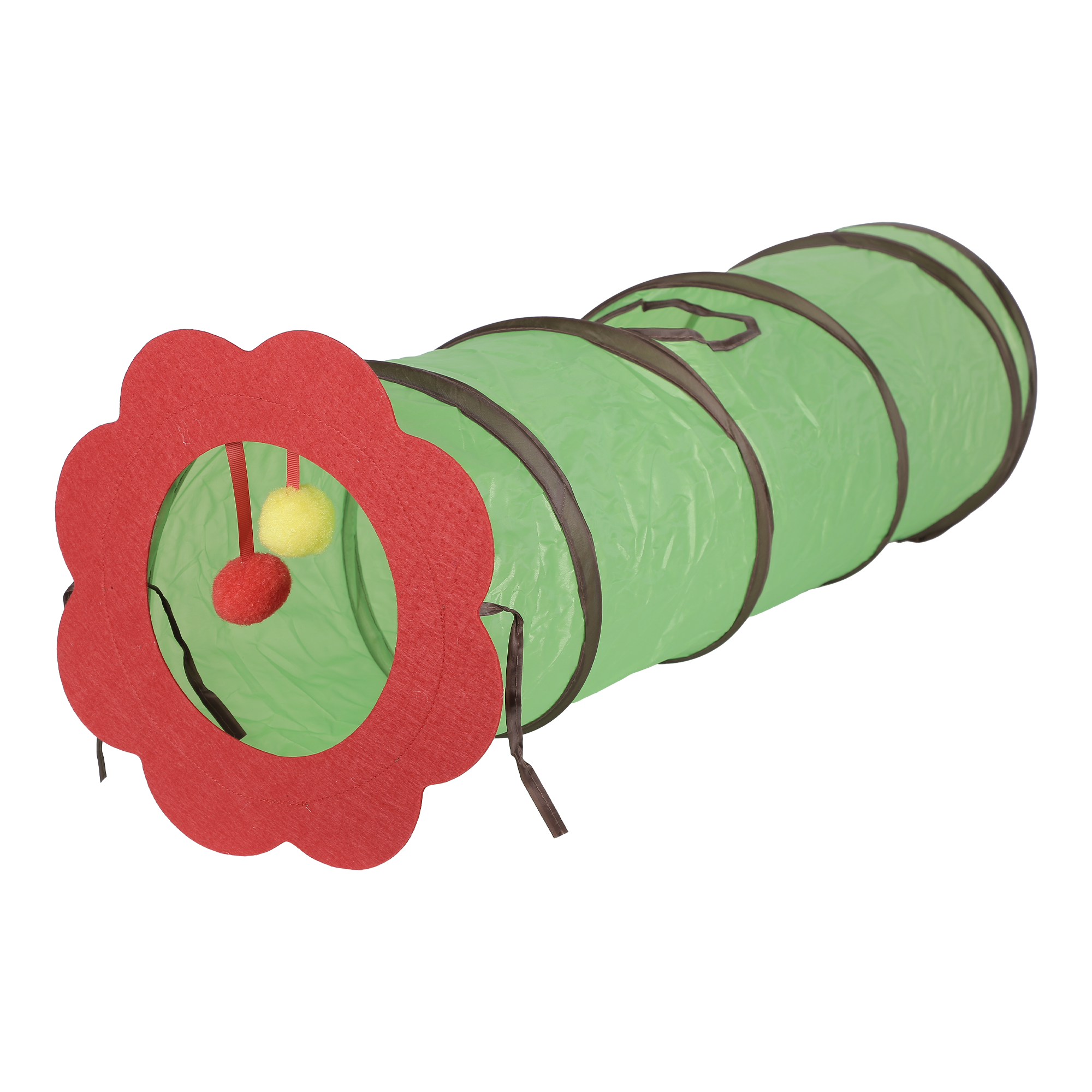 Tunnel pour chat forme fleur - Rouge