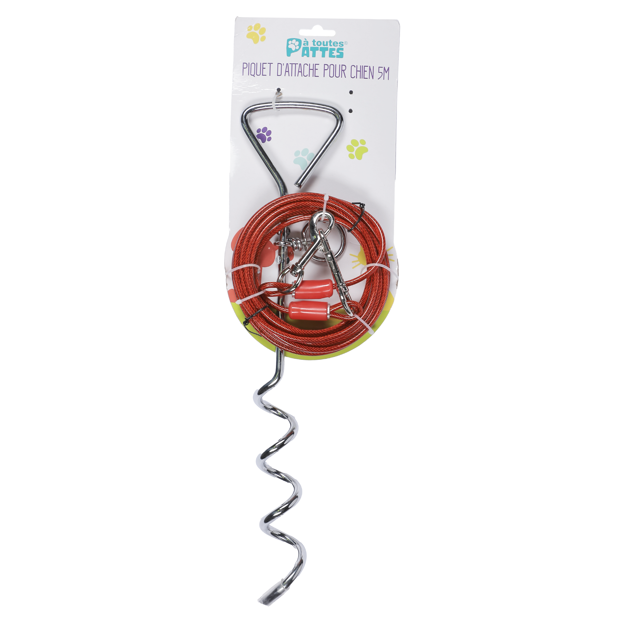Piquet d'attache pour chien 5m