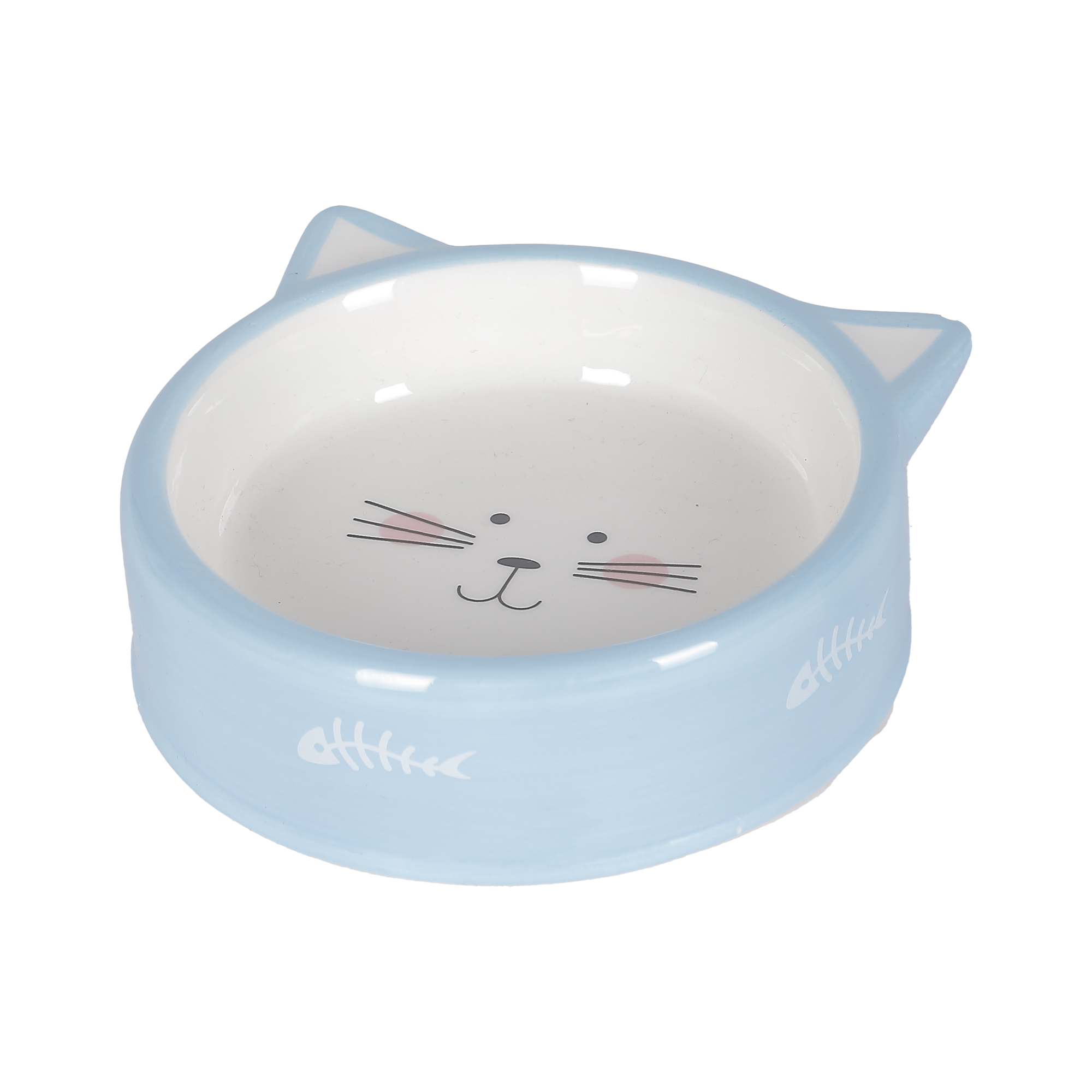 Gamelle pour chat en céramique  - Bleu clair