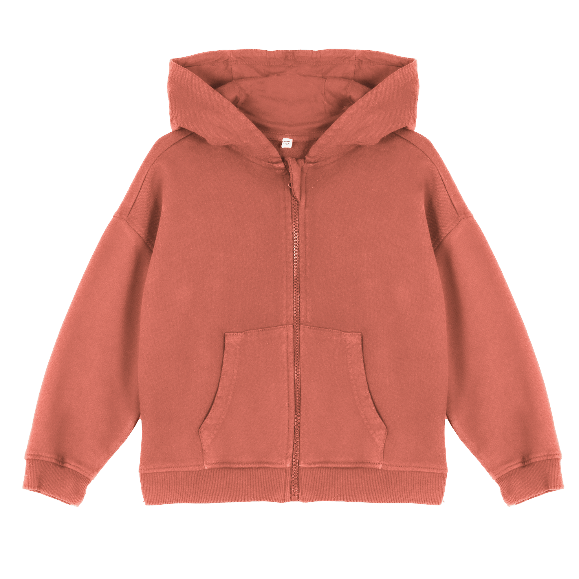 Sweat zippé à capuche 3/12 ans - Orange