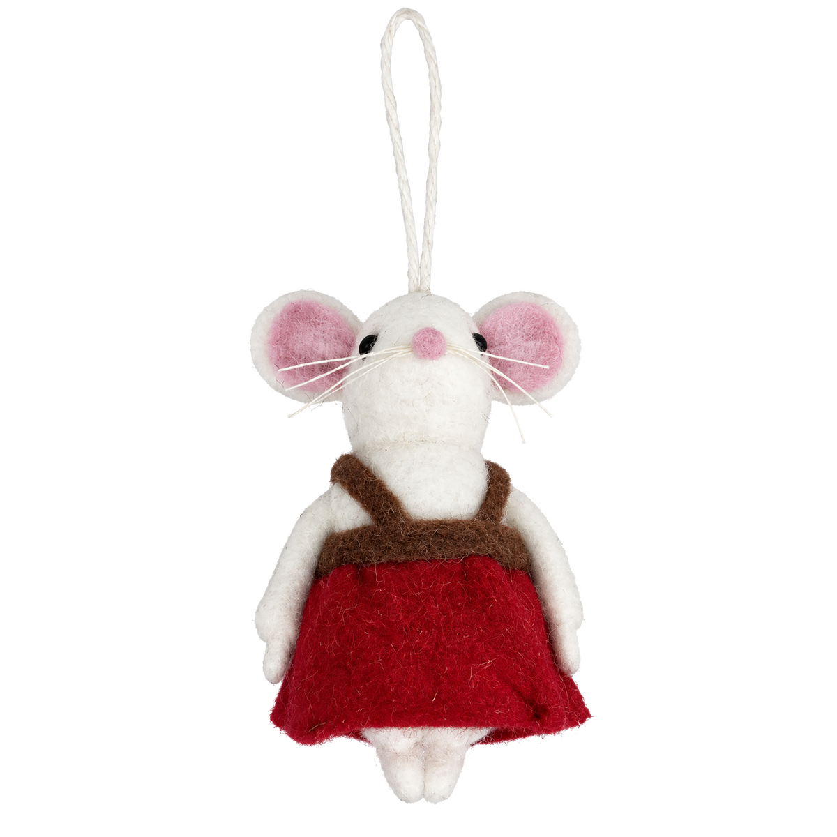 Suspension de Noël souris en peluche – 8 × 4 × 12 cm