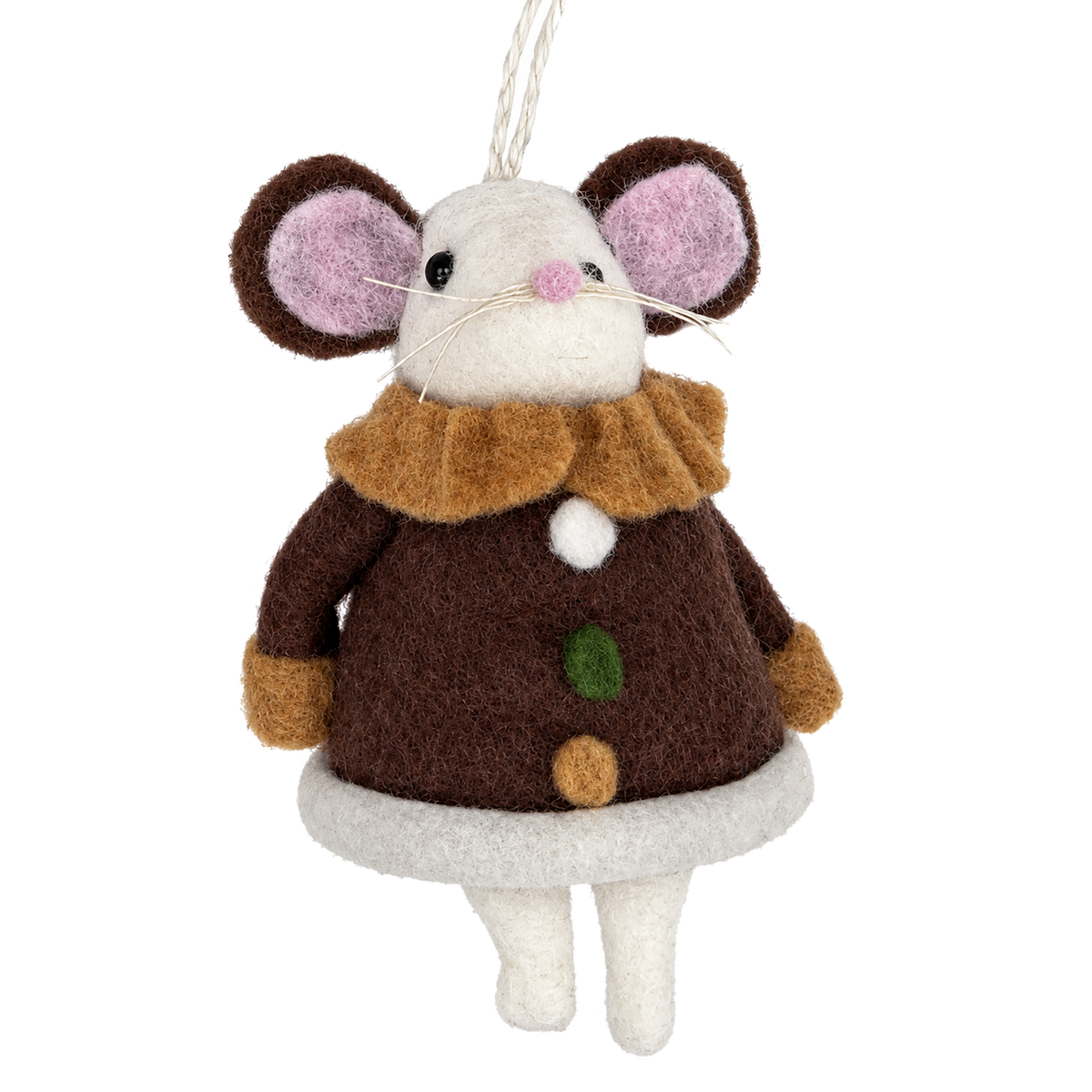 Suspension de Noël souris en peluche – 8 × 4 × 12 cm