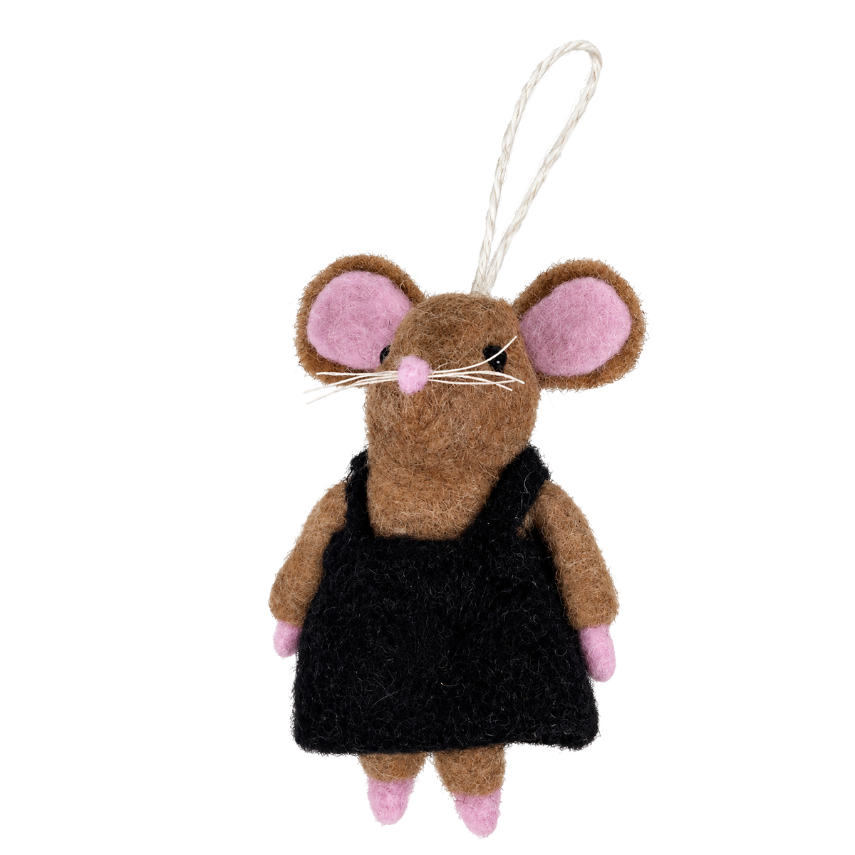 Suspension de Noël souris en peluche – 8 × 4 × 12 cm