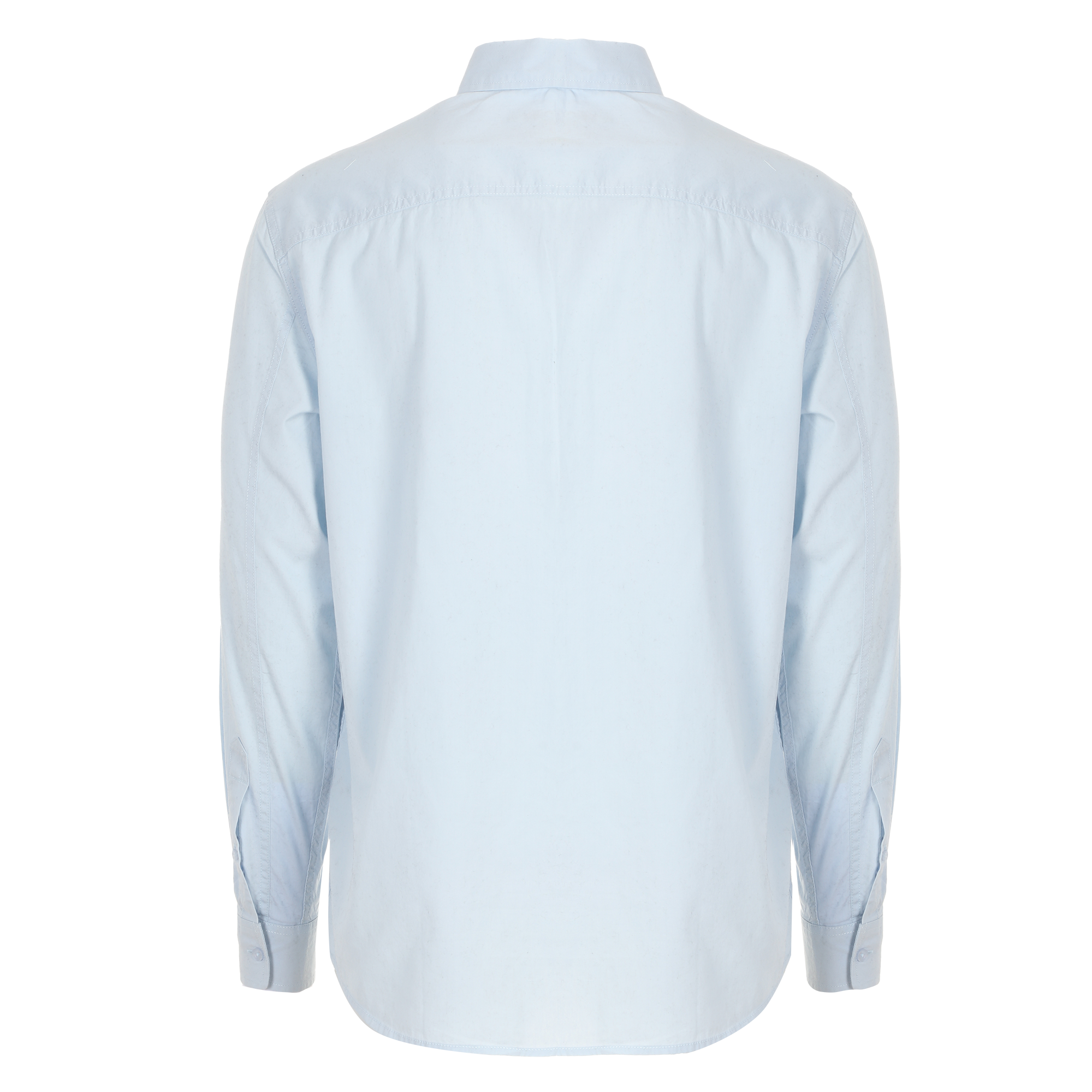 Chemise manches longues unie - Bleu