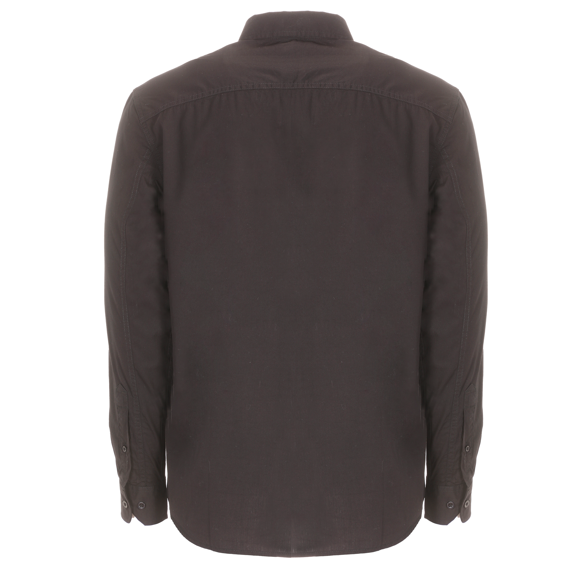 Chemise manches longues unie - Noir