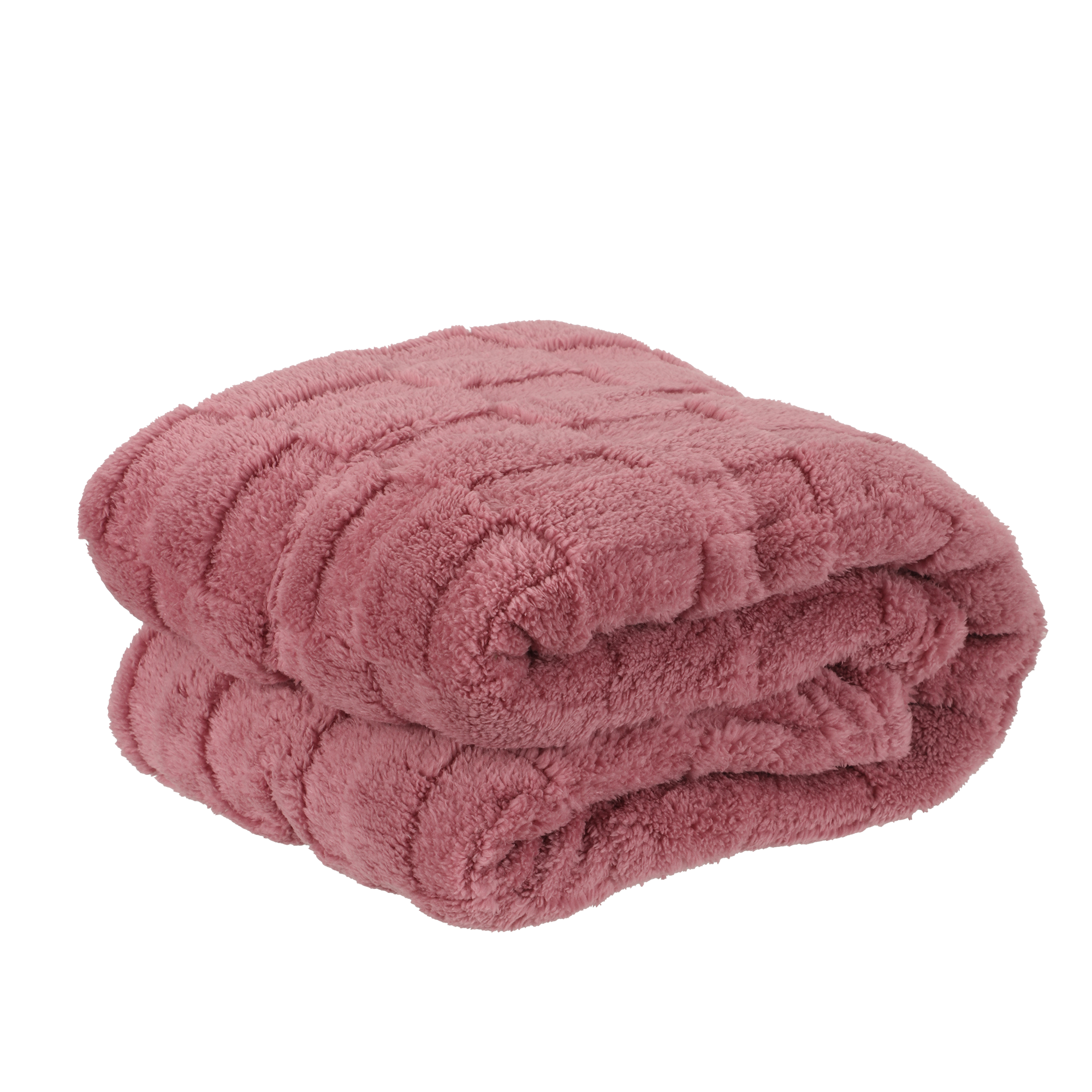 Plaid damier 125x150cm - Rose