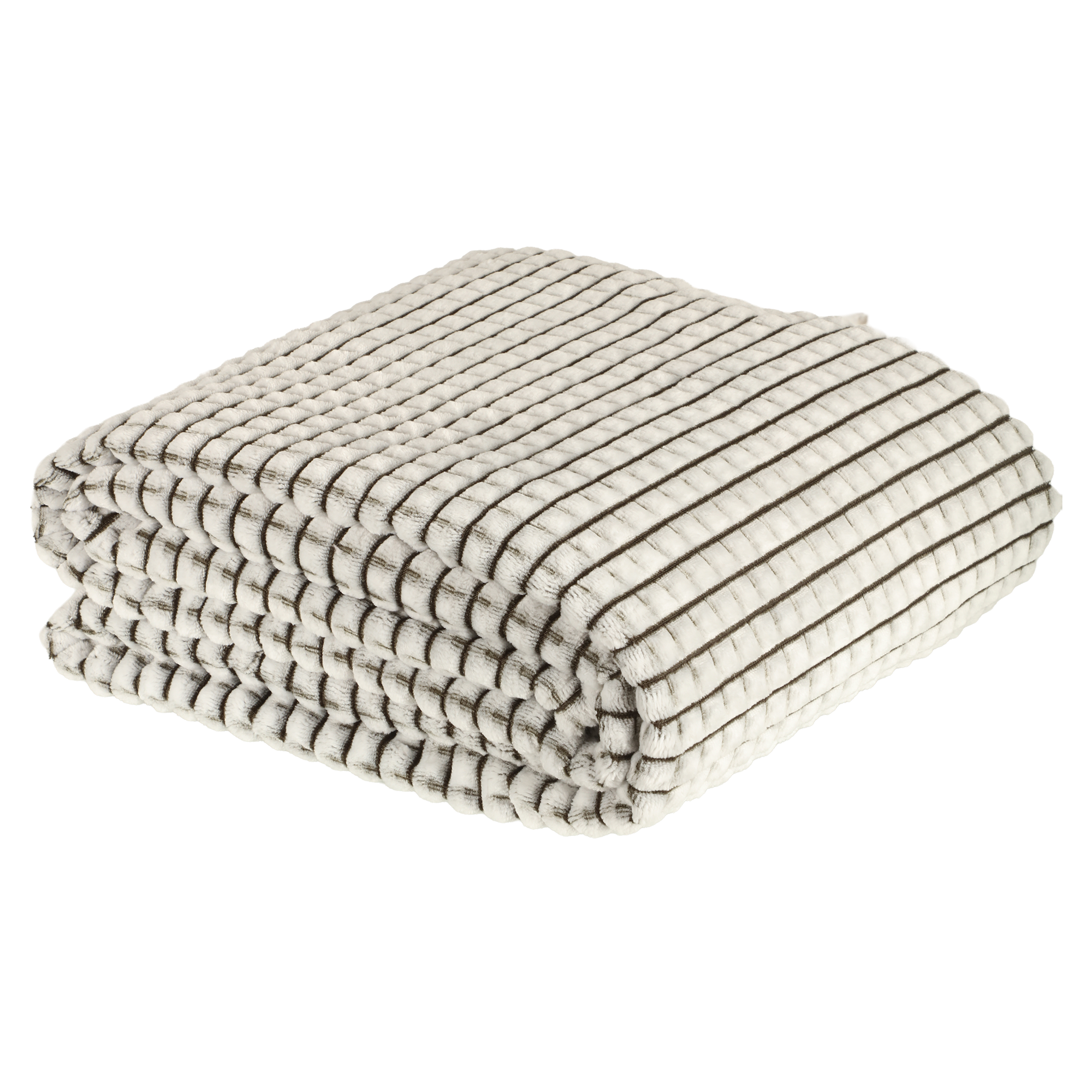 Plaid en flanelle quadrillé 180x200cm - Marron