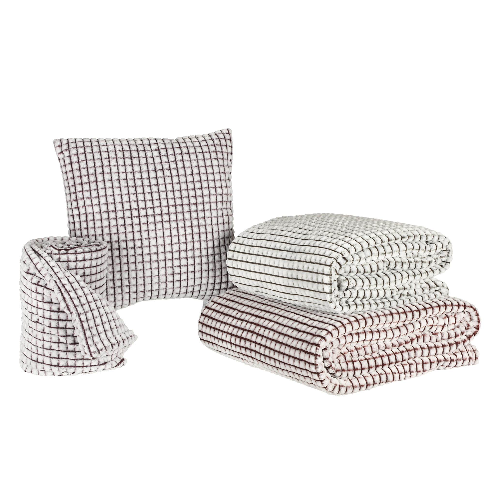 Plaid en flanelle quadrillé 180x200cm - Violet