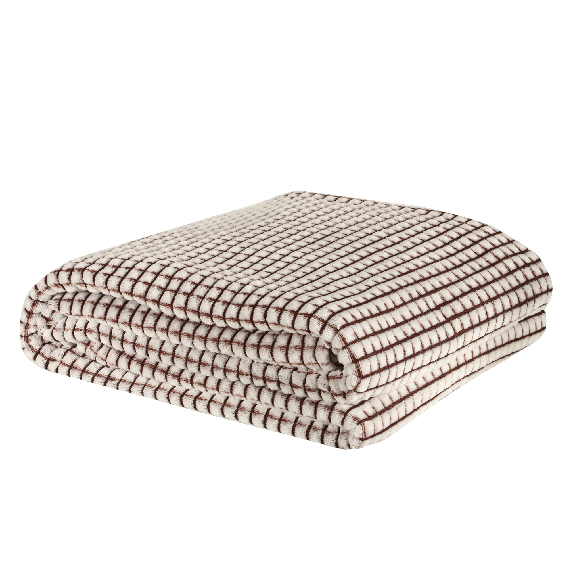 Couverture en flanelle quadrillée 220x240cm - Violet