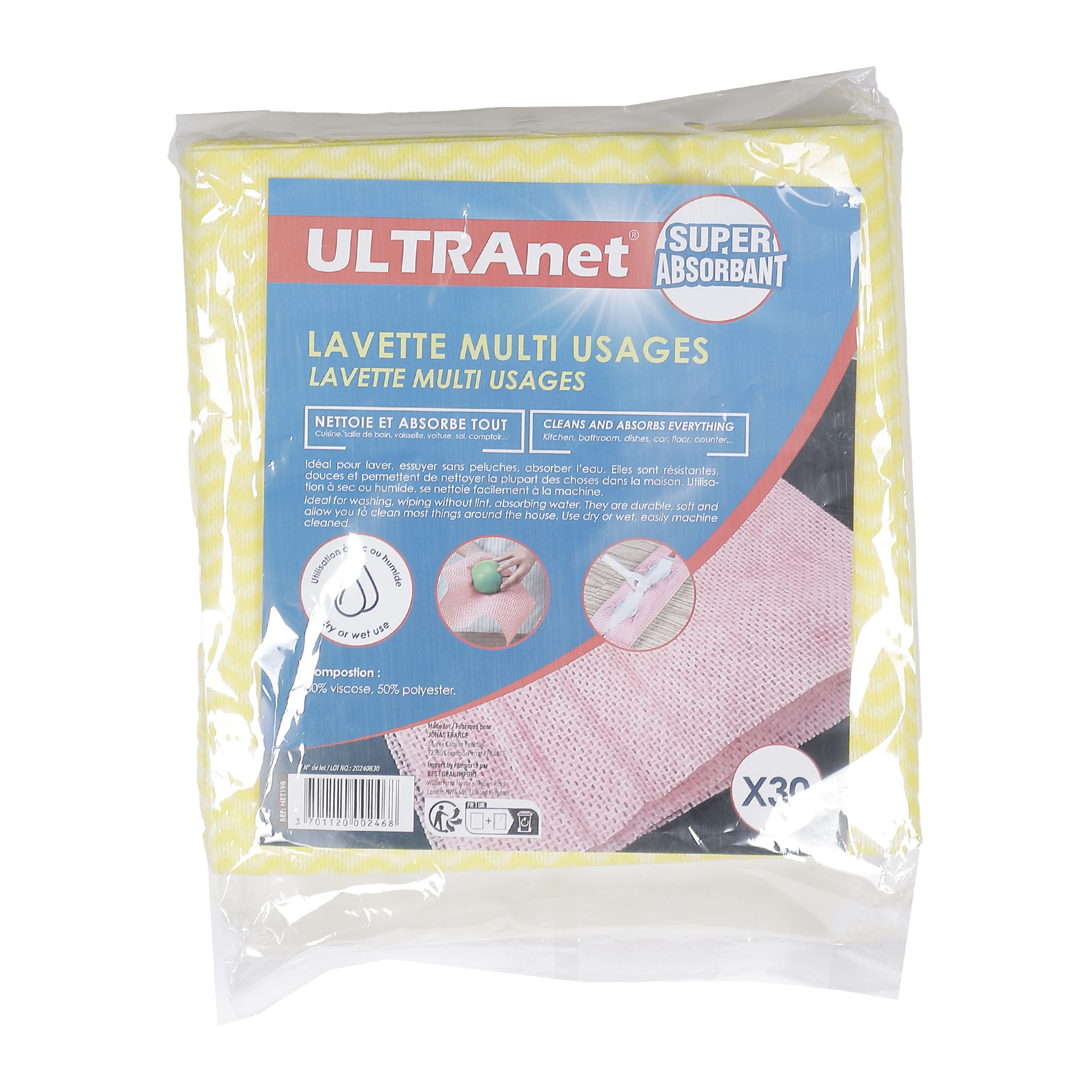 Lavette multi usages 30 pièces