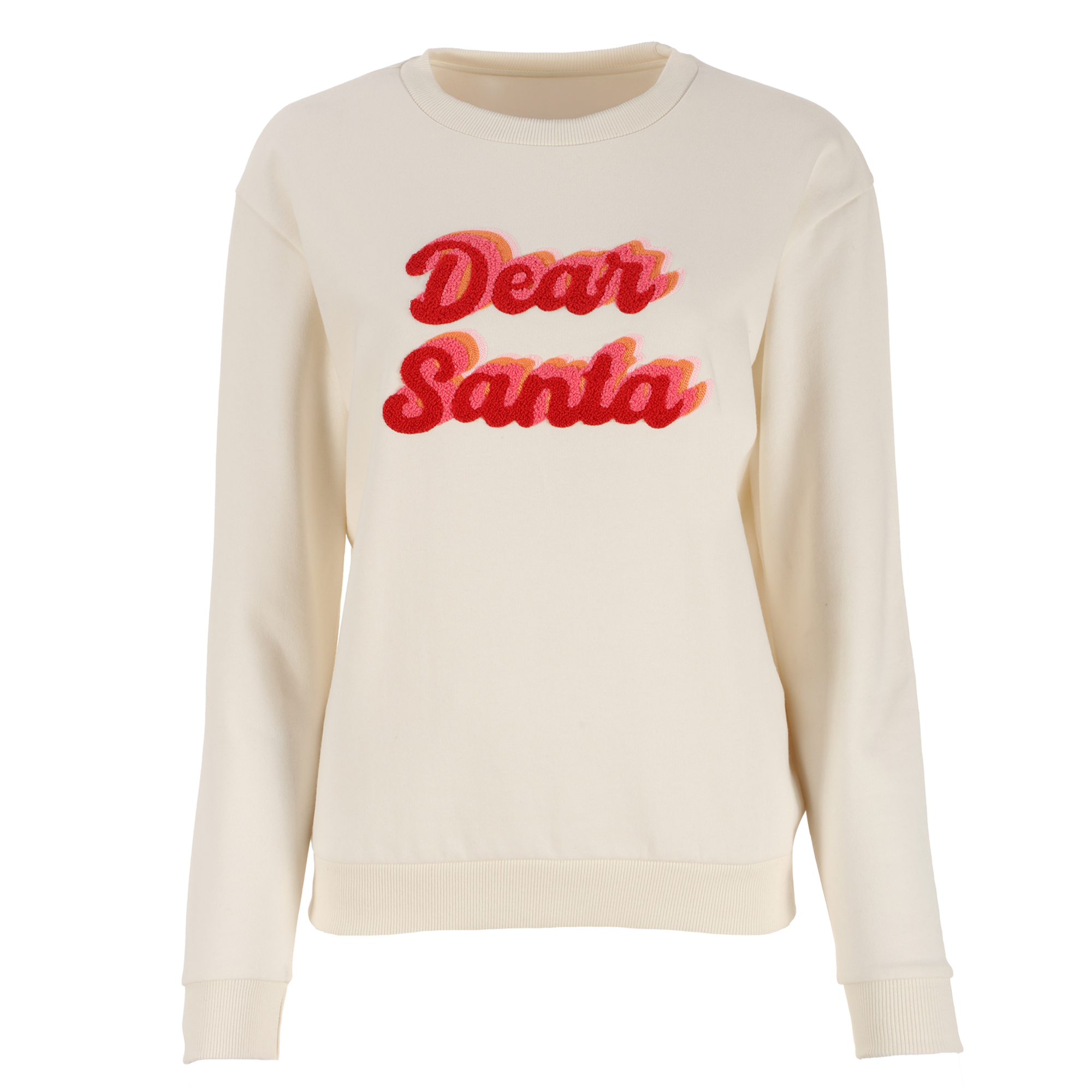 Sweat col rond de Noël - Beige