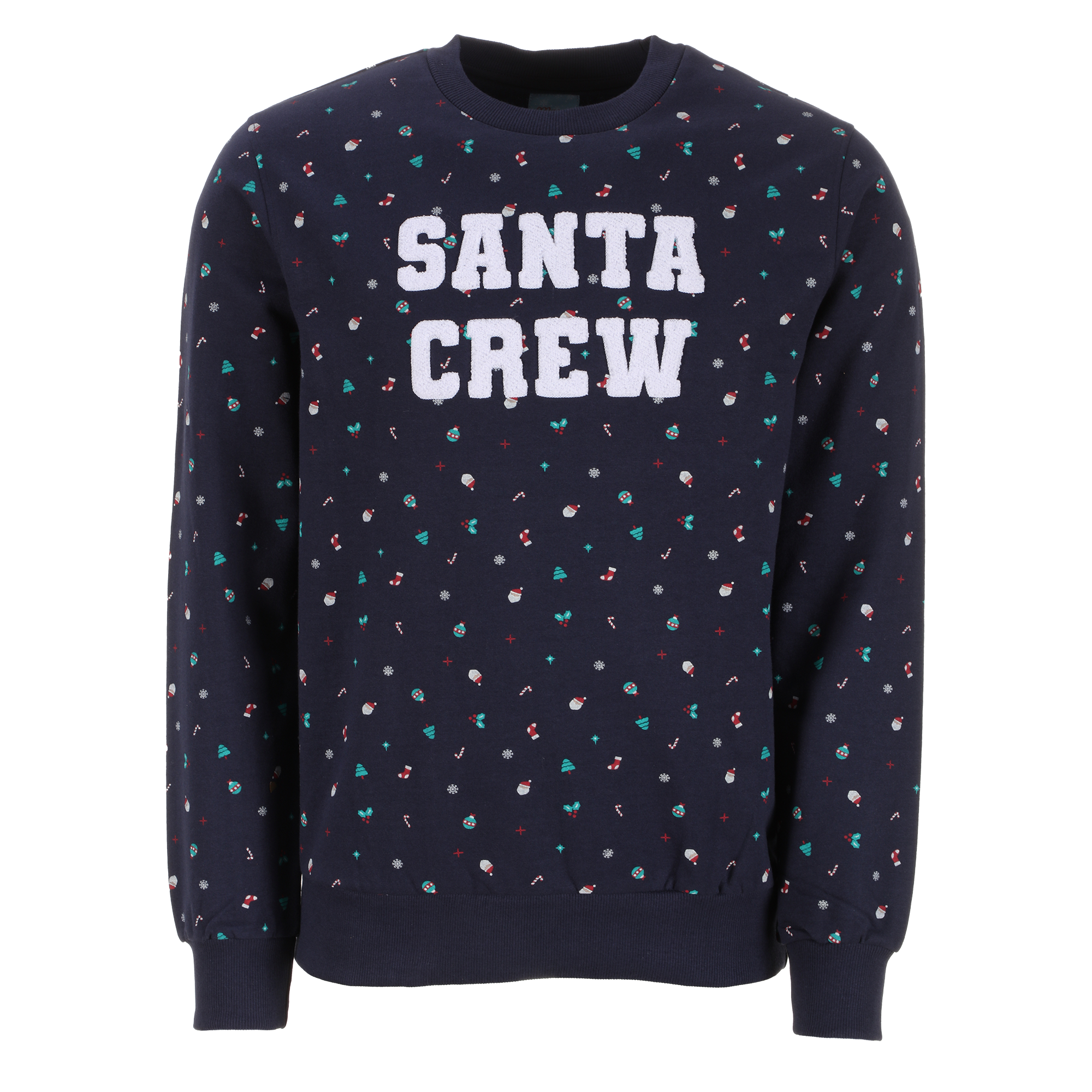 Sweat col rond de Noël - Bleu foncé