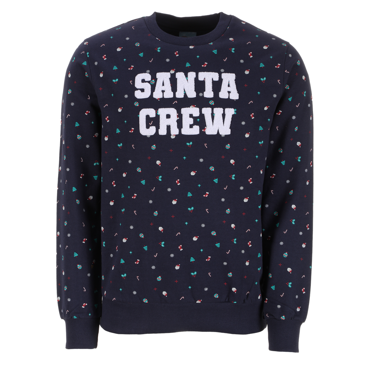 Sweat col rond de Noël - Vert