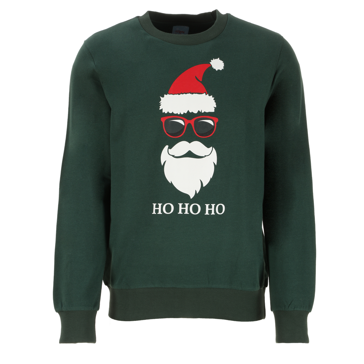Sweat col rond de Noël - Vert