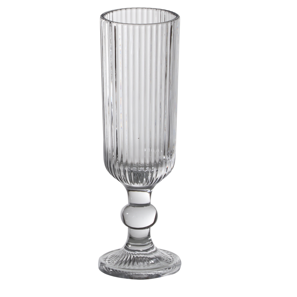 3 flutes à champagne striés