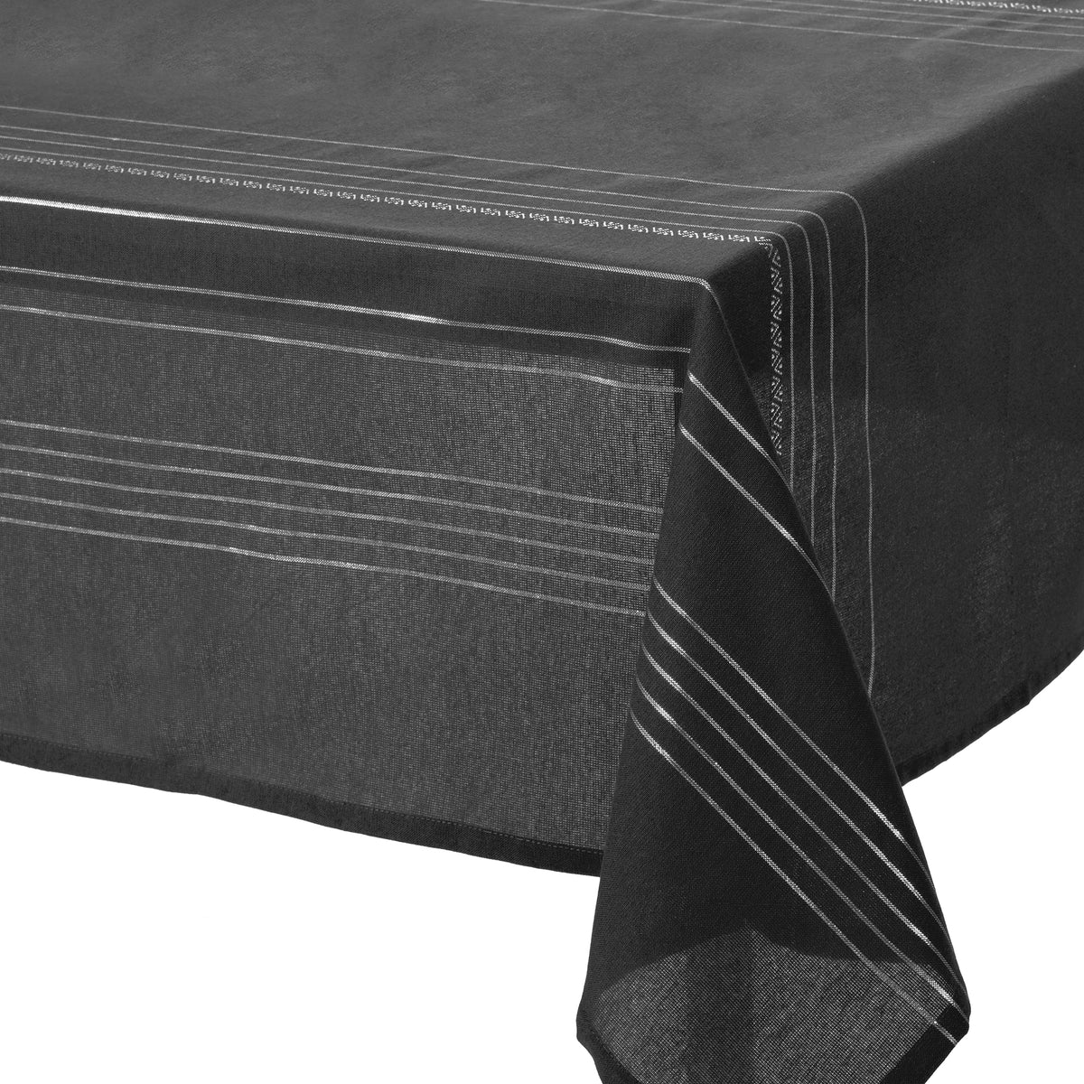 Nappe de Noël motif fils argentés