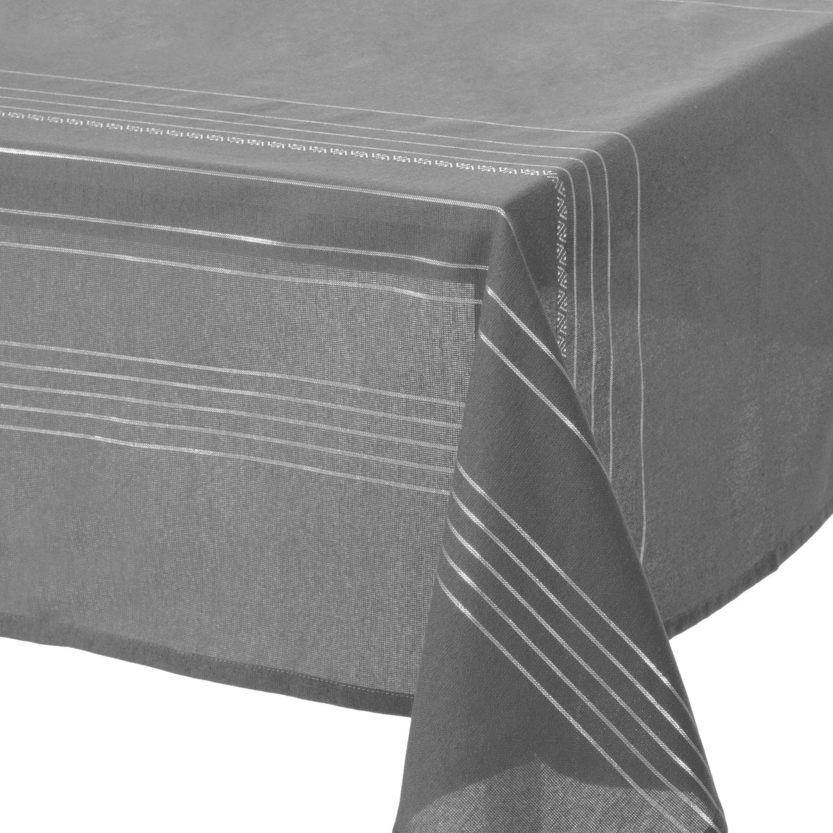 Nappe de Noël motif fils argentés