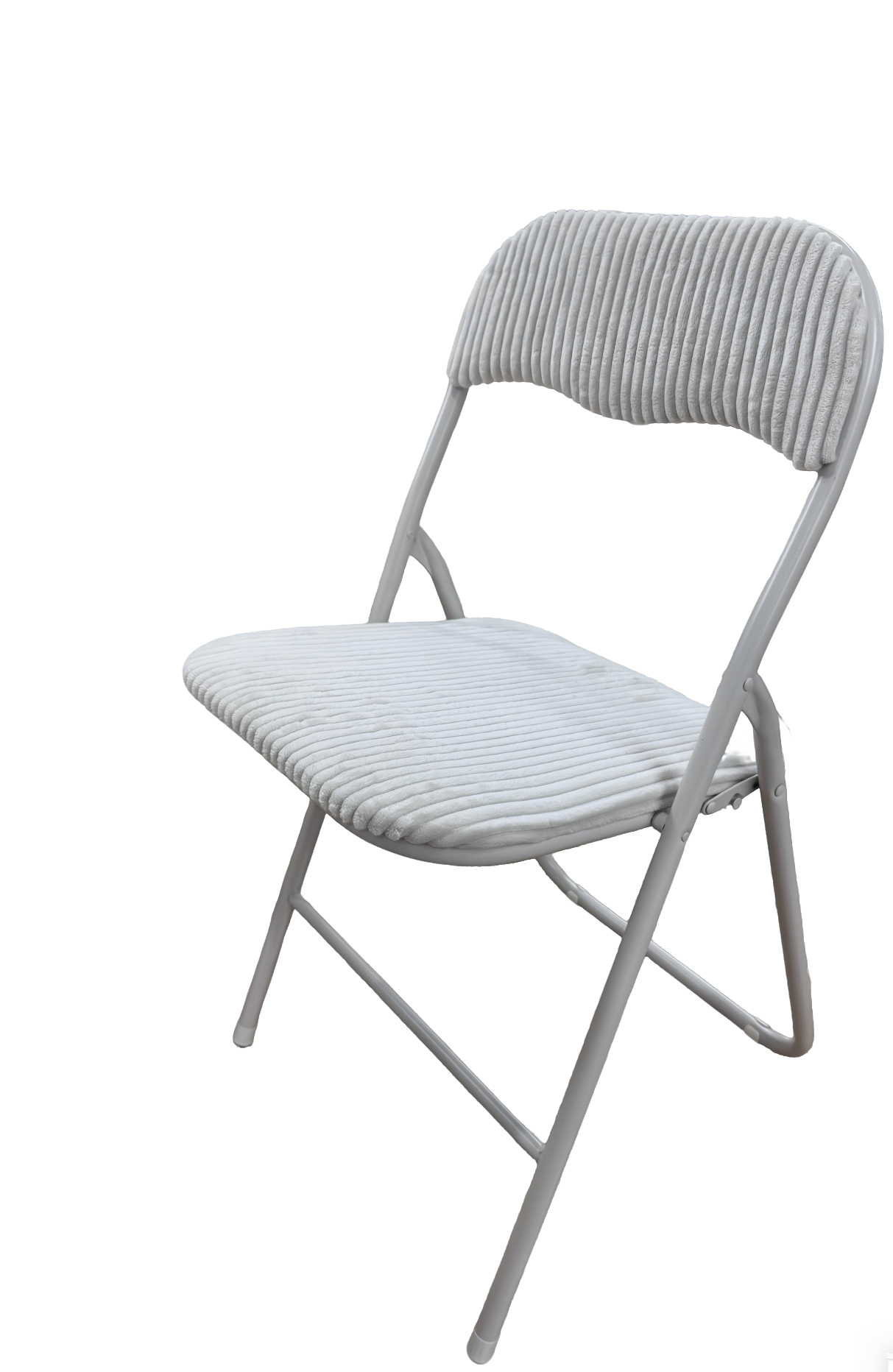 Chaise pliable en velours côtelé - Gris