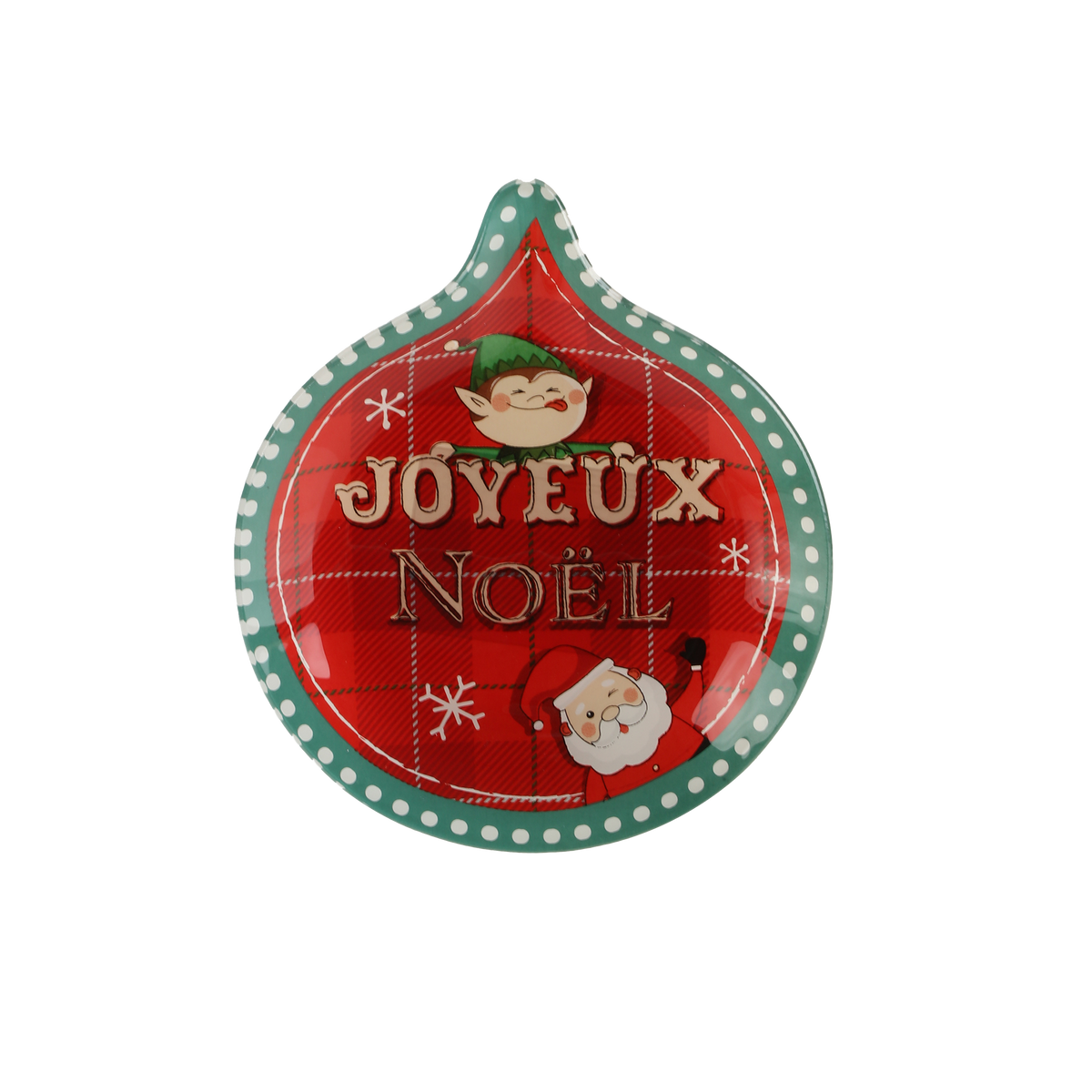 Plat boule de Noël - Rouge