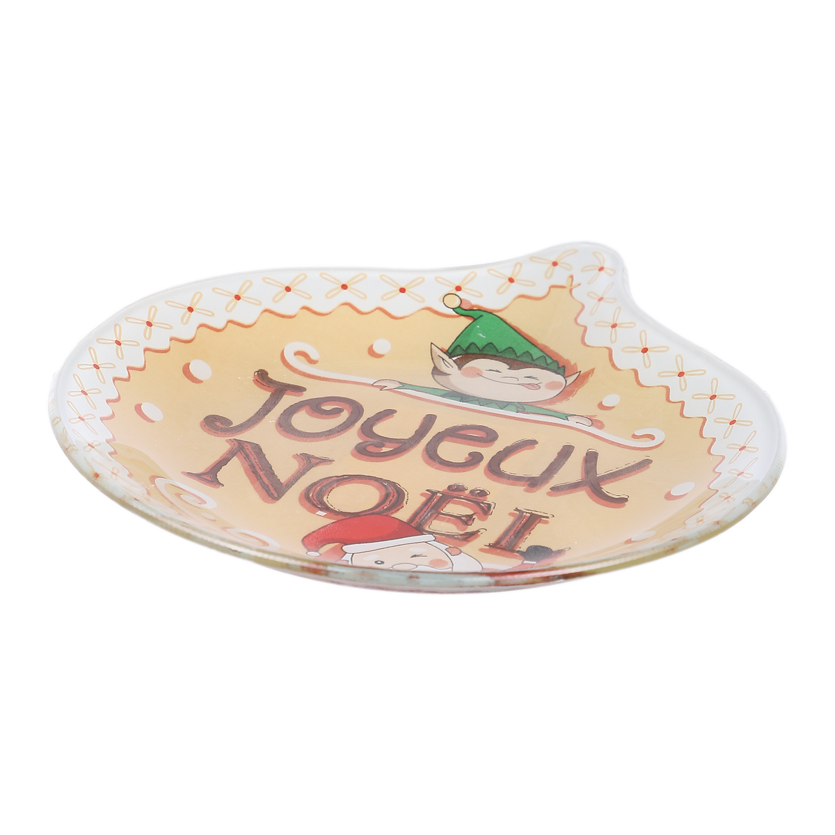 Plat boule de Noël - Beige