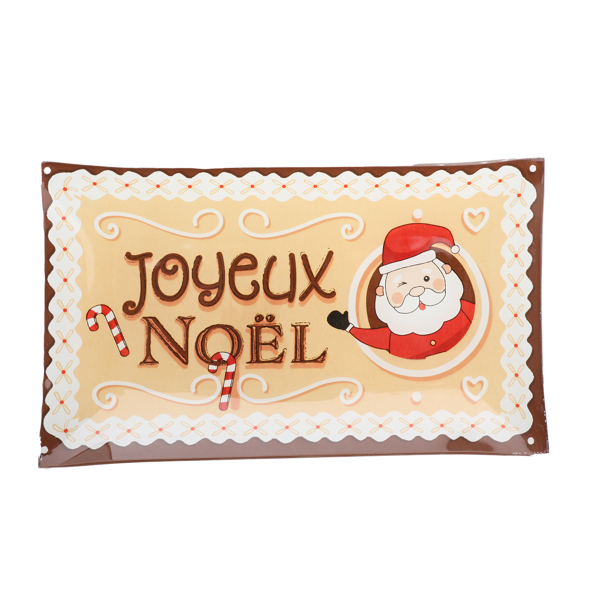 Plat de Noël rectangle  - Beige