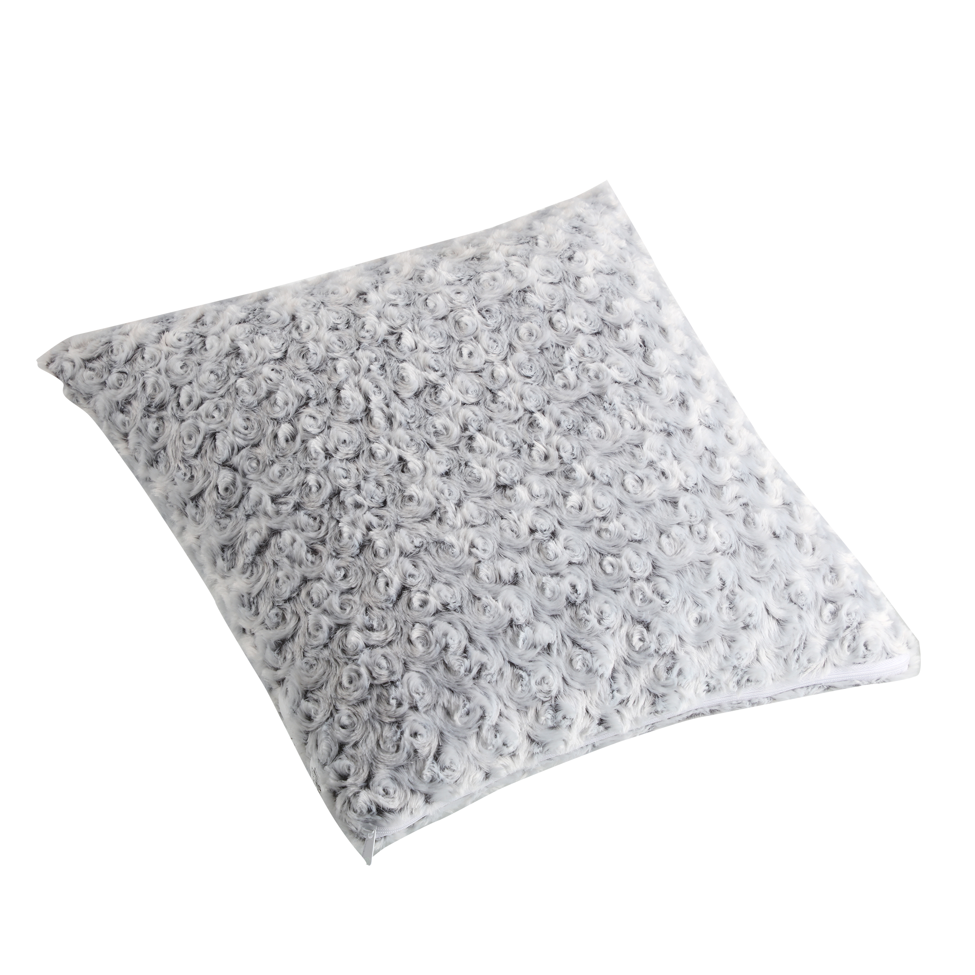 Coussin en fausse fourrure  - Rose clair