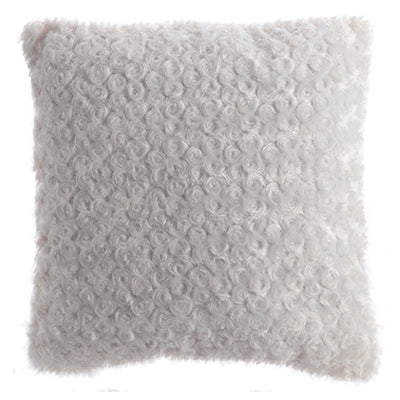 Coussin en fausse fourrure  - Rose clair