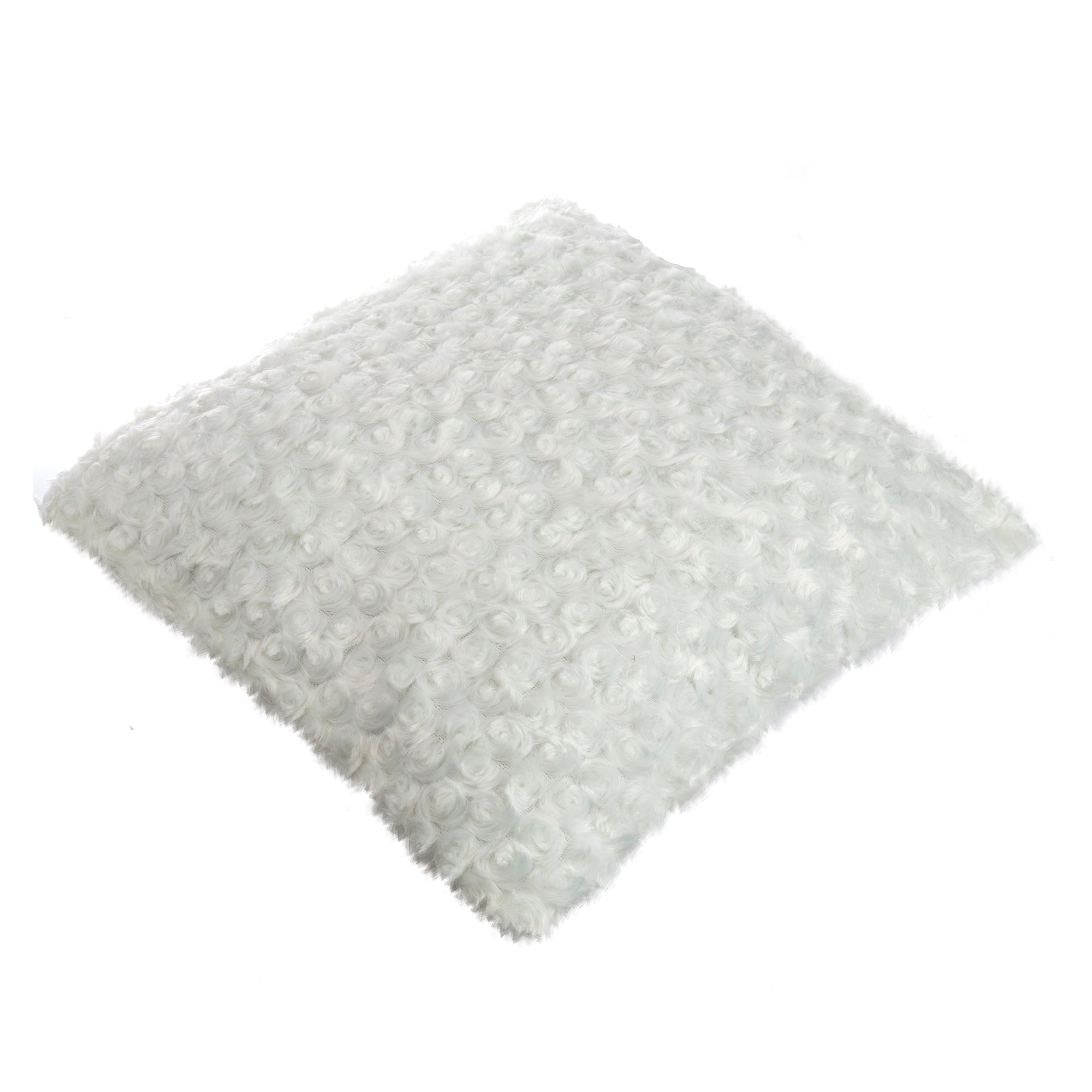 Coussin en fausse fourrure  - Rose clair