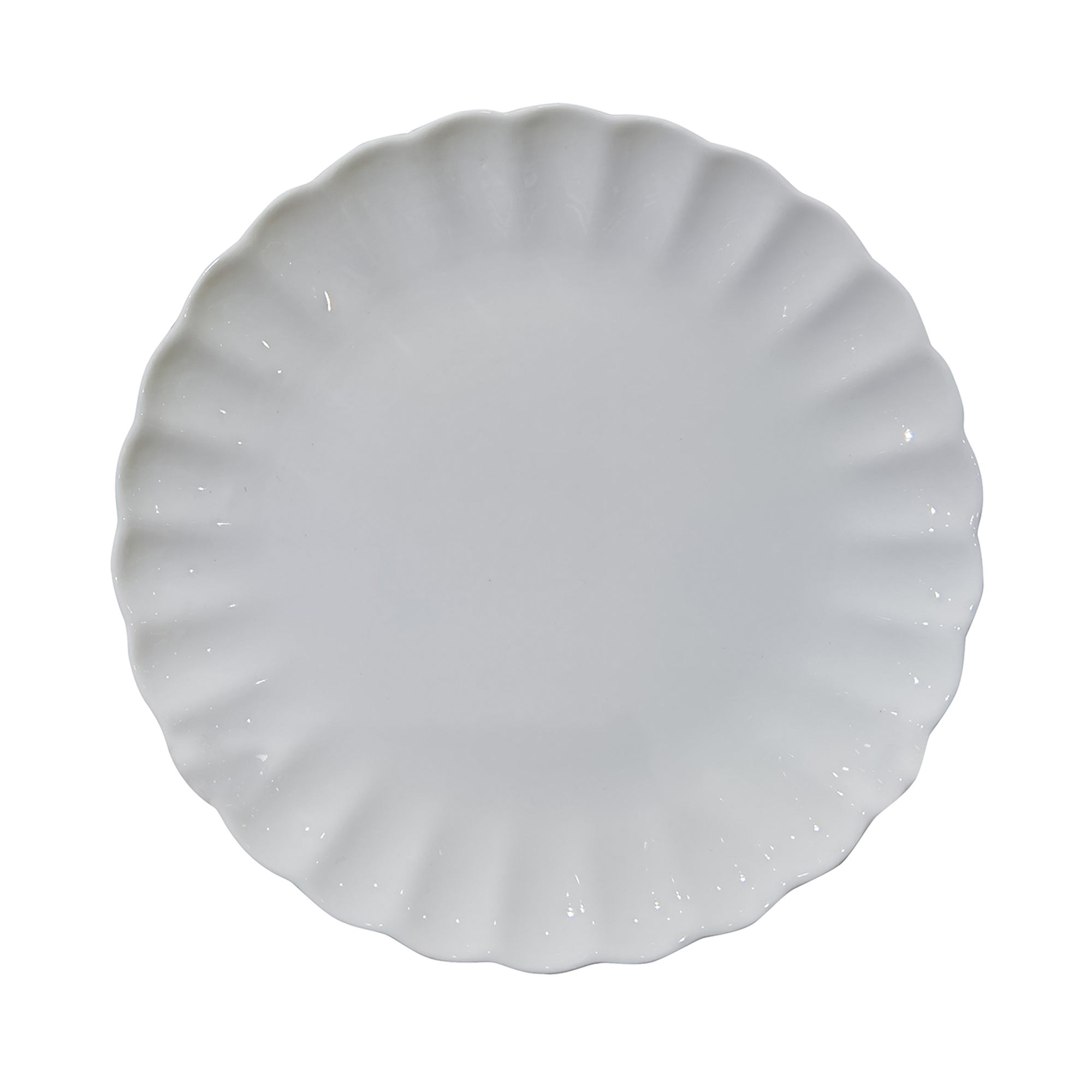 Assiette à dessert coquillage 20cm - Blanc