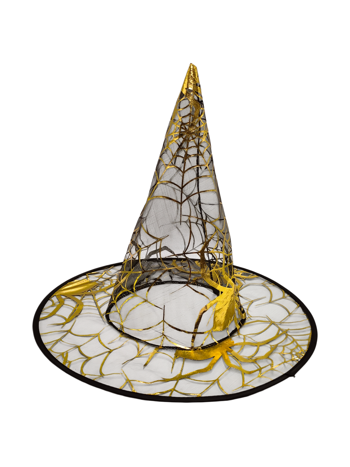 Chapeau de sorcière en polyester pour Halloween – 2 modèles assortis - Or