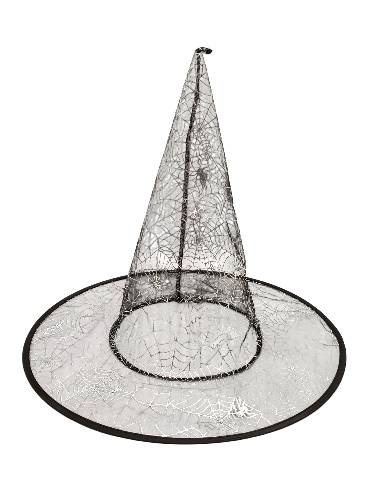 Chapeau de sorcière en polyester pour Halloween – 2 modèles assortis - Argent