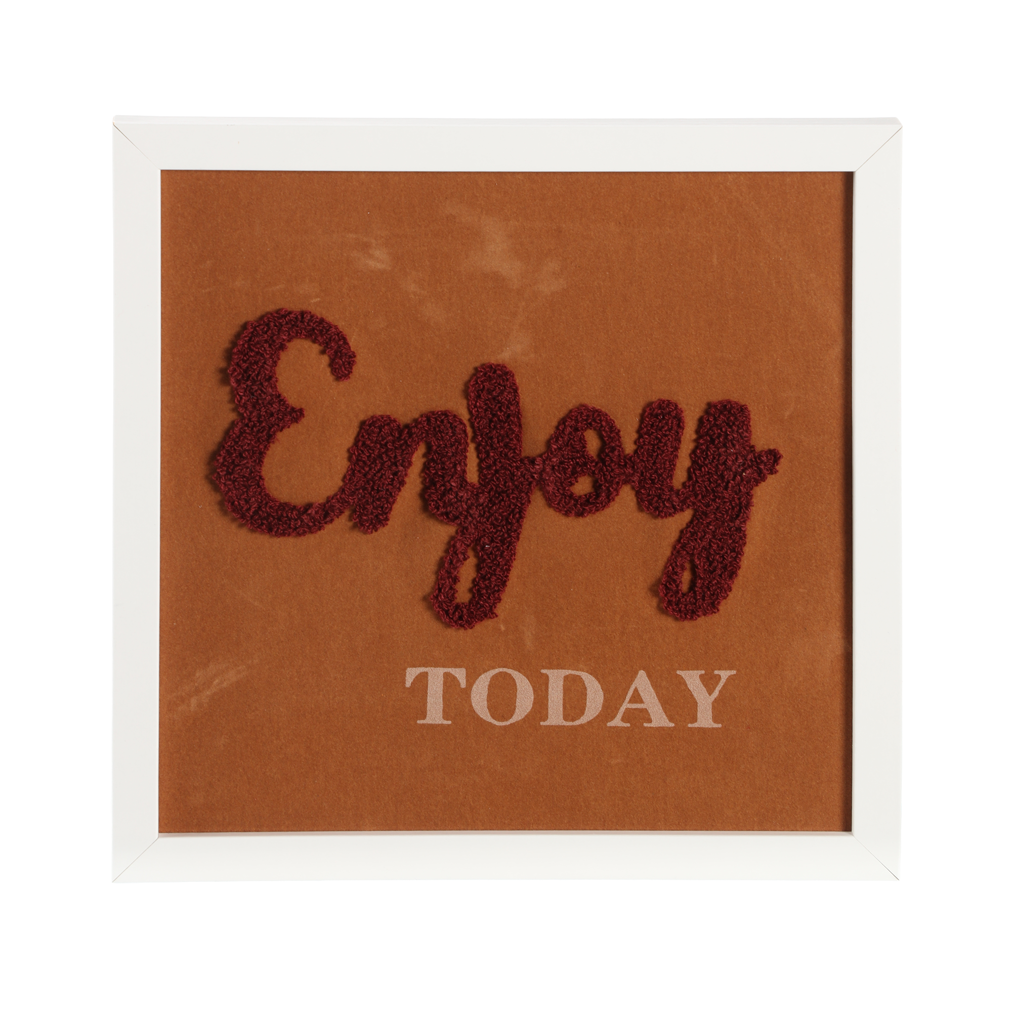 Cadre en bois avec message - Marron