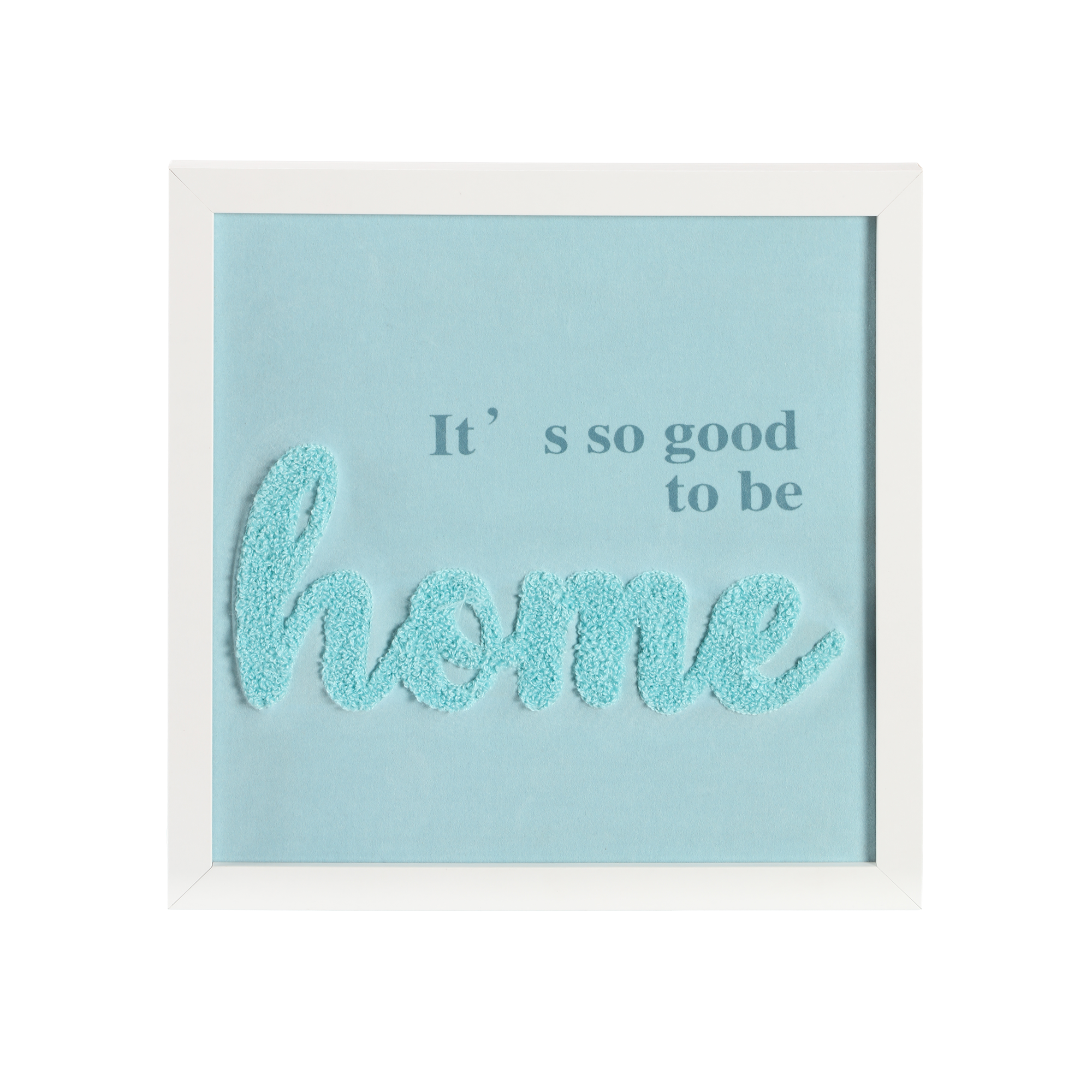 Cadre en bois avec message - Bleu clair