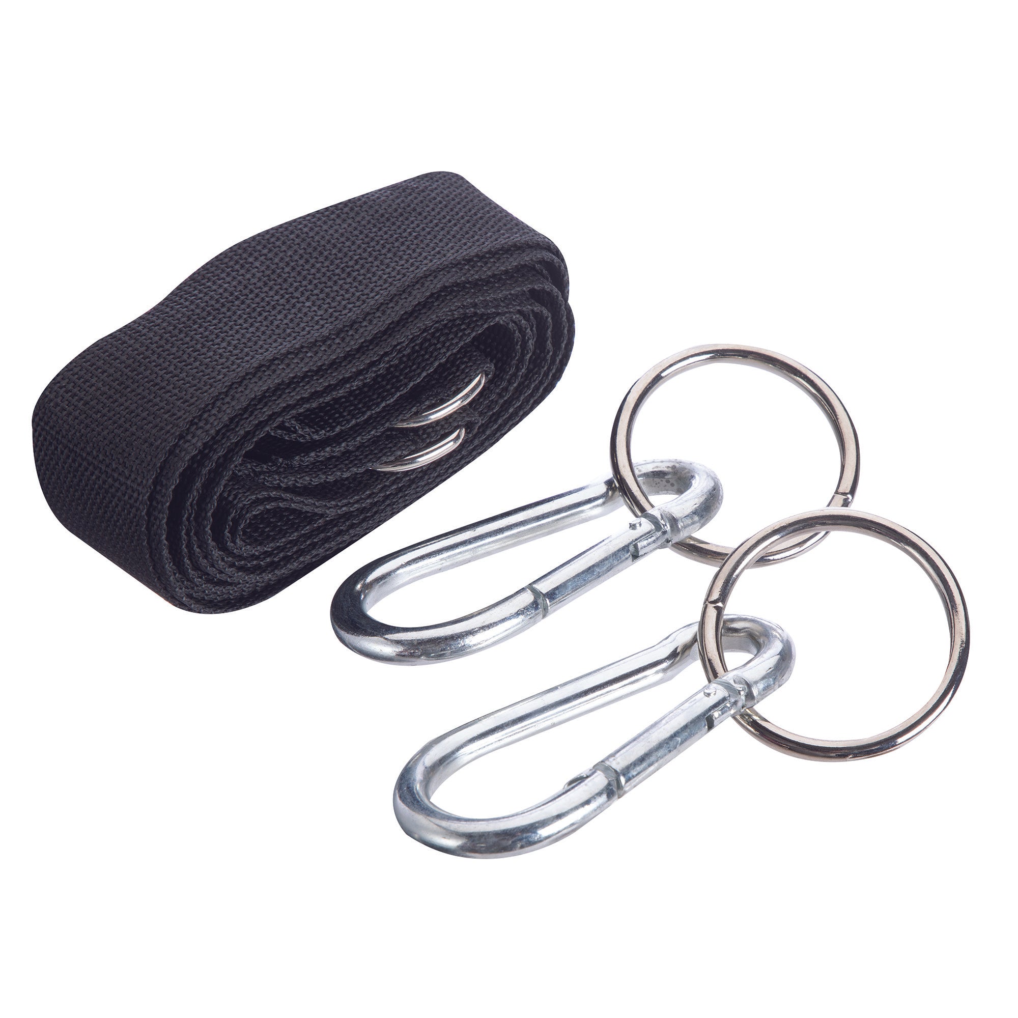 2 fixations en métal et sangles pour hamac