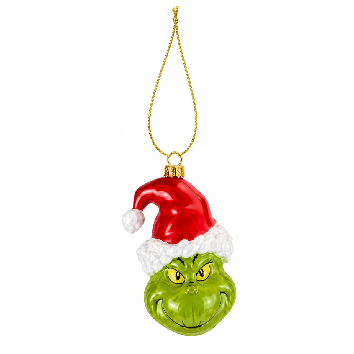 Grelot de Noël Grinch avec LED à suspendre – L. 40 cm