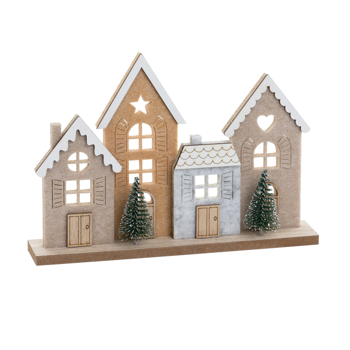 Maison de Noël en feutrine à poser