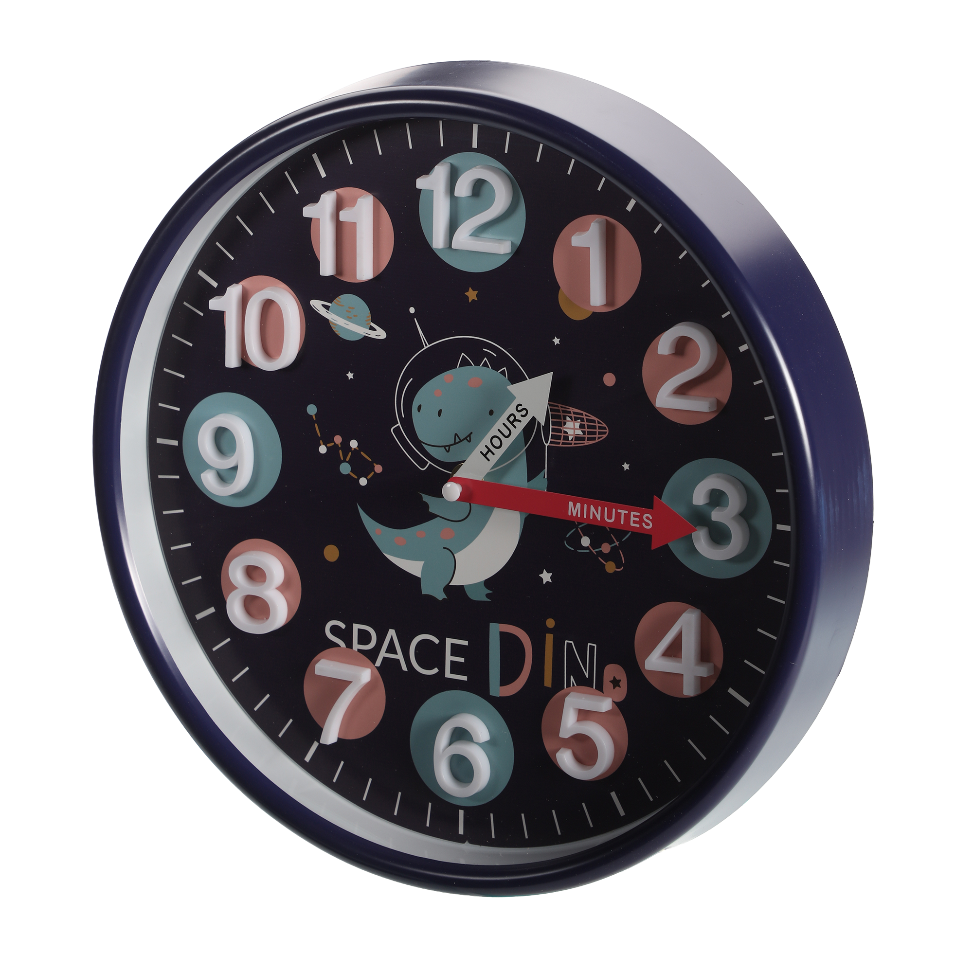 Horloge enfant en display 30x4,5 cm - Bleu