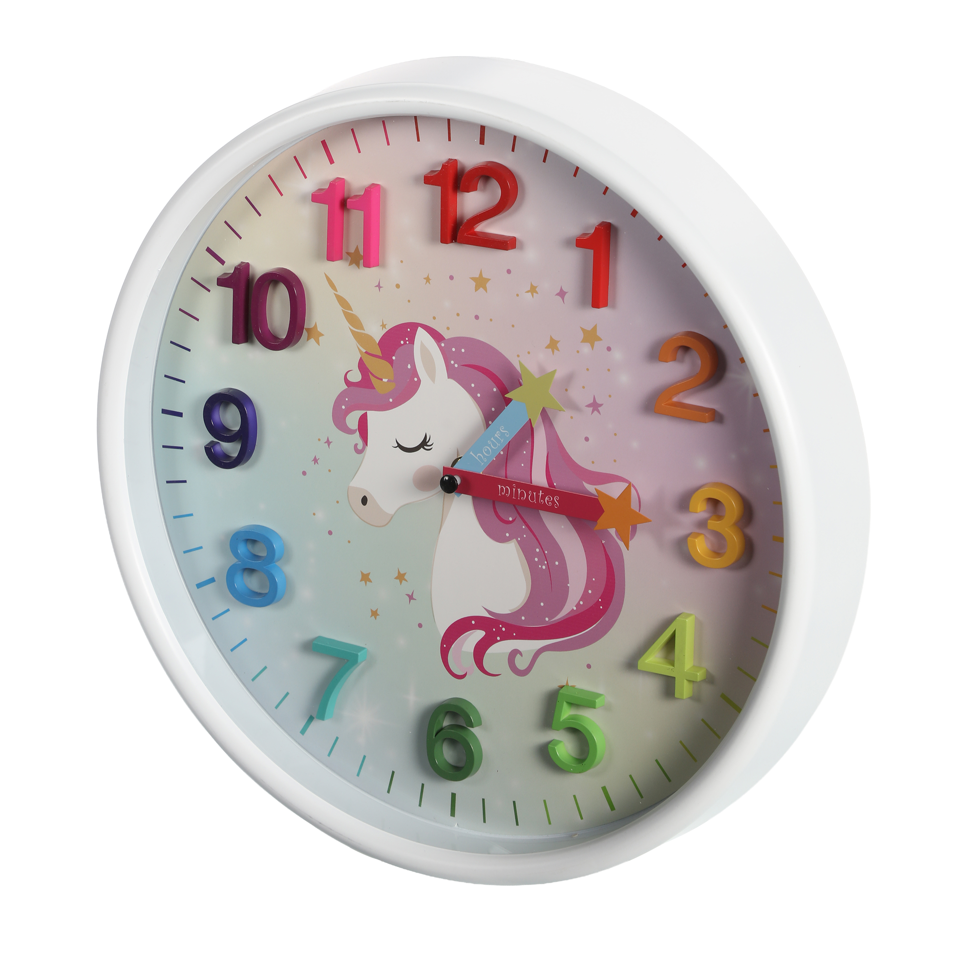 Horloge enfant en display 30x4,5 cm - Rose