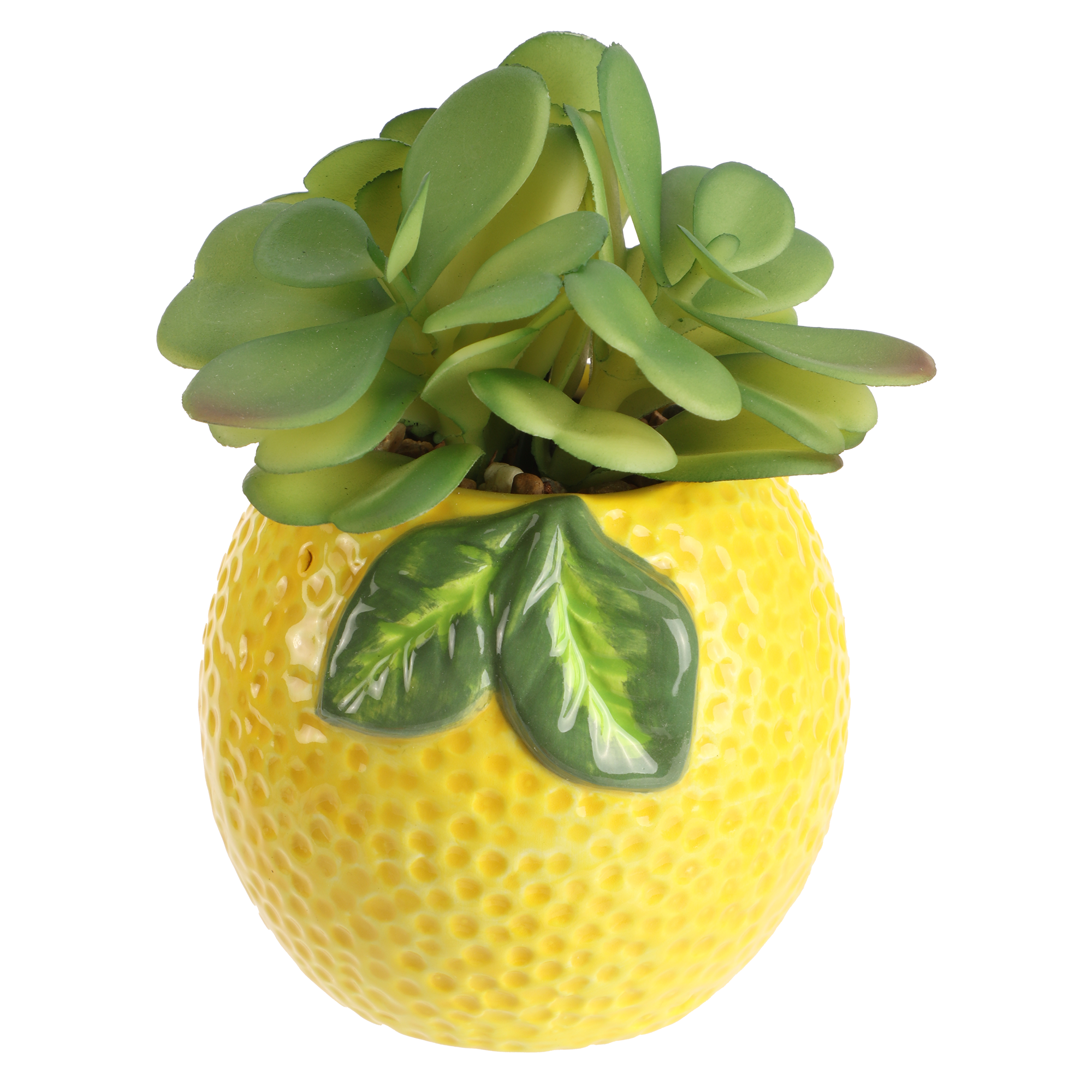 Plante artificielle en pot motif fruits 7×7×14 cm