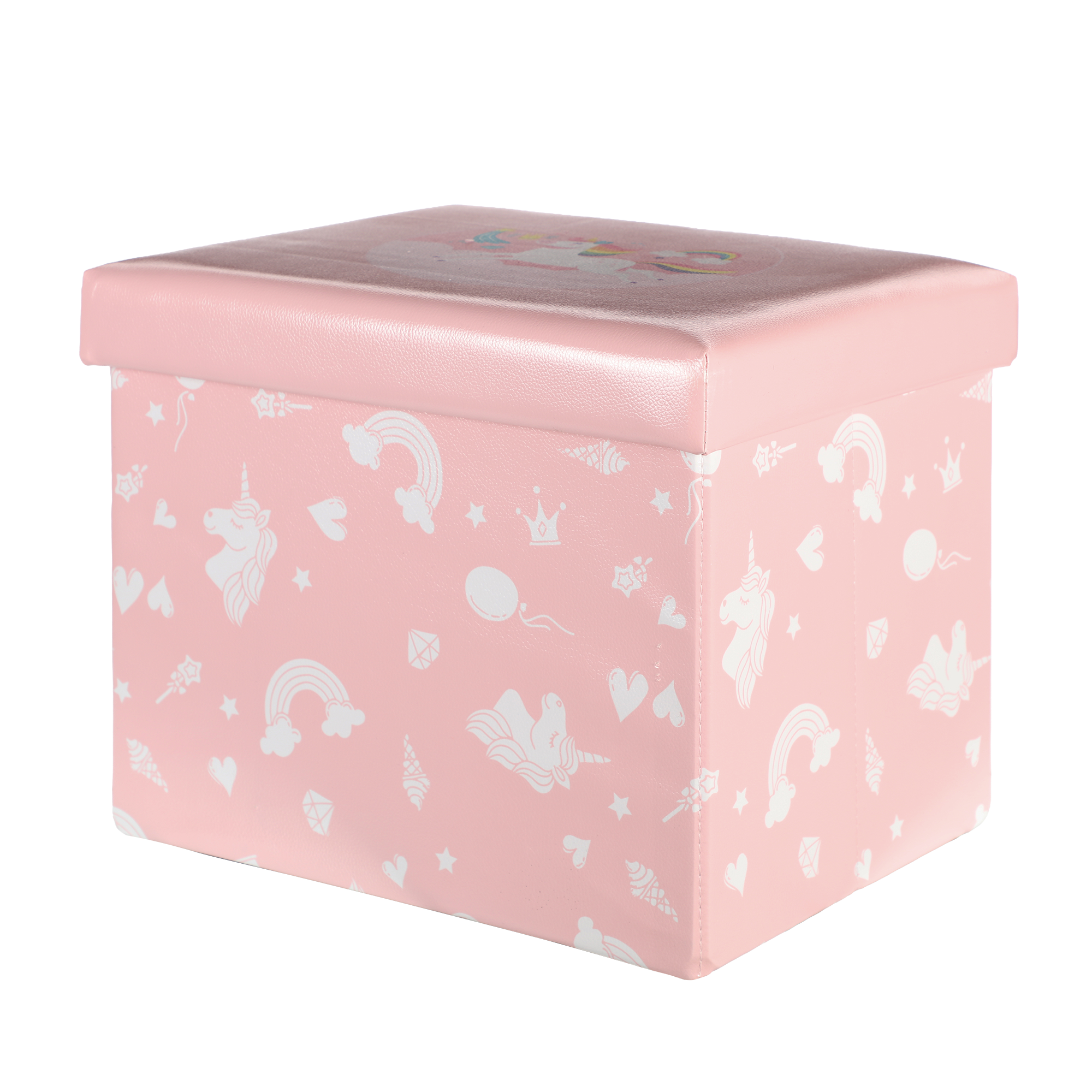 Pouf de rangement pliable
