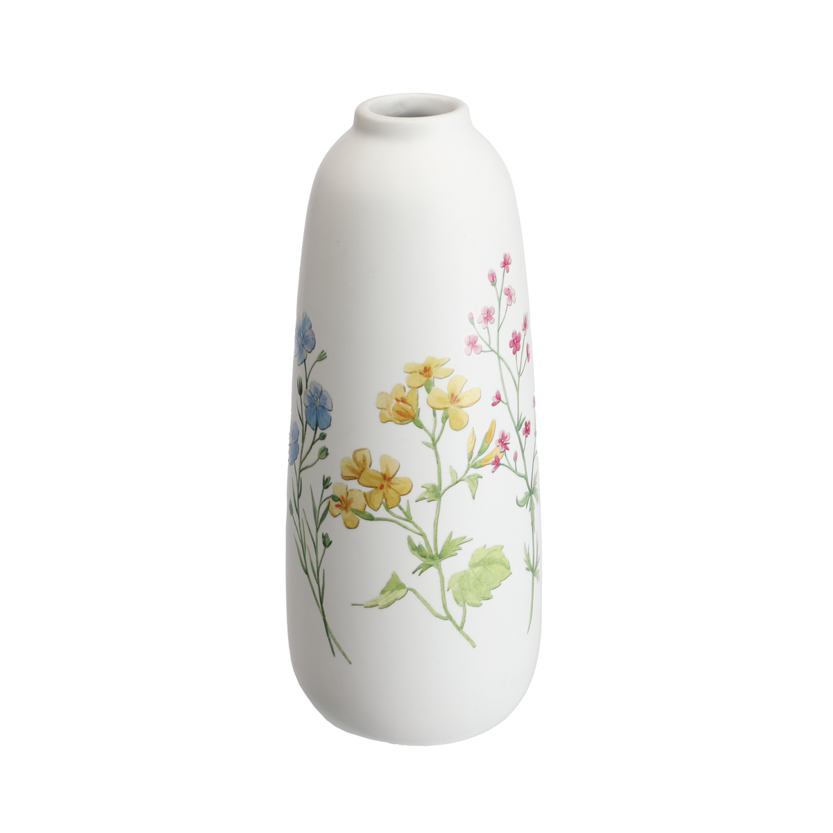 Vase en céramique imprimé fleurs Déclic Home – 11 × 11 × H. 15 cm