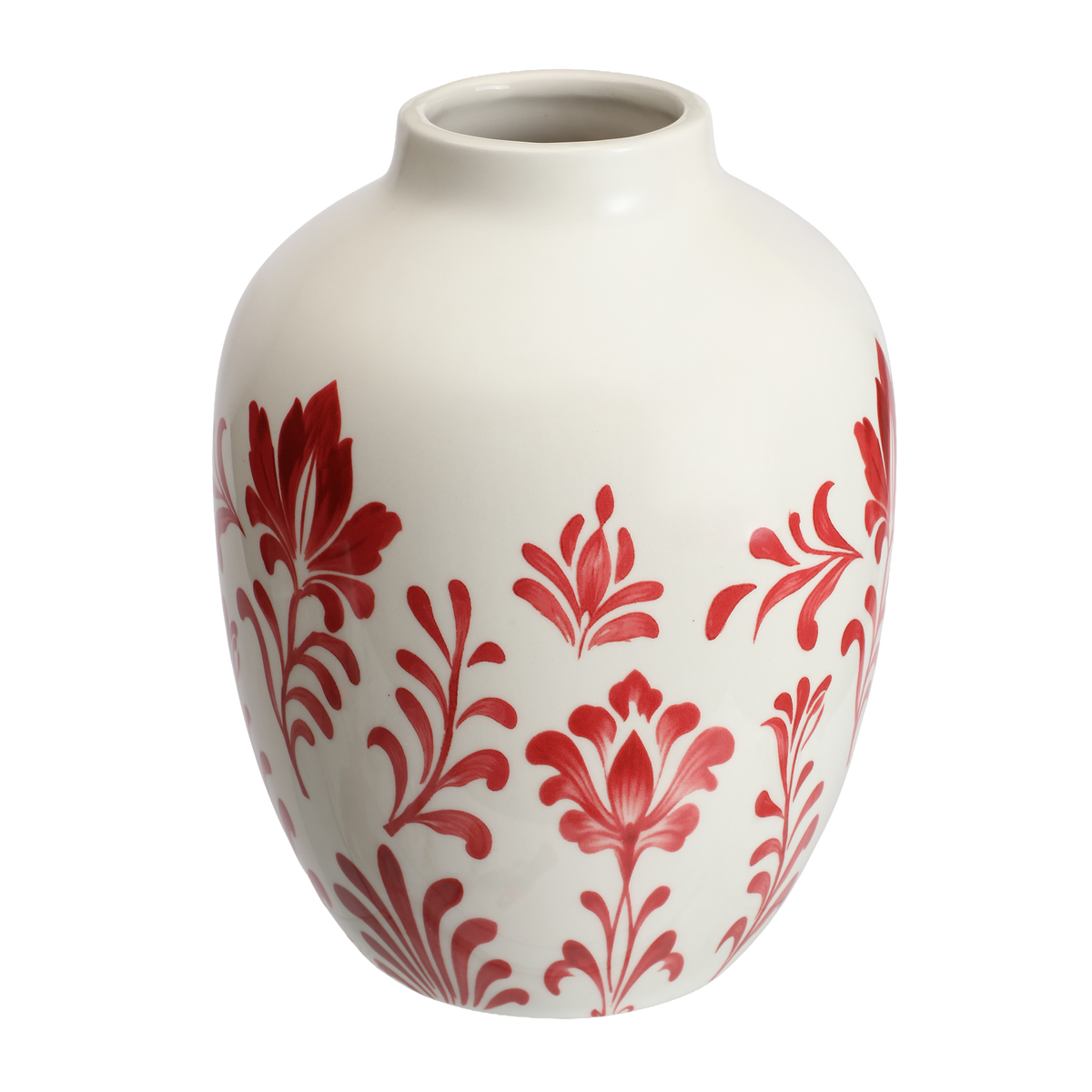 Vase en céramique Déclic Home – 15 × 15 × H. 19,5 cm - Rouge